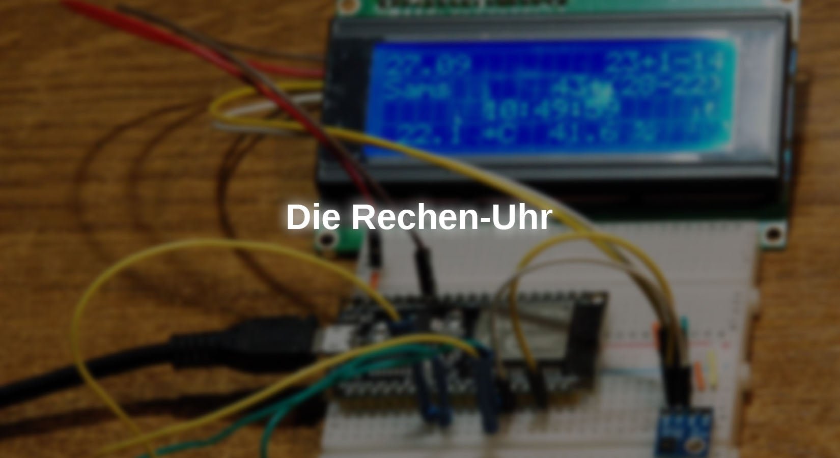 Die Rechenuhr mit einem großen LCD 2004 - AZ-Delivery