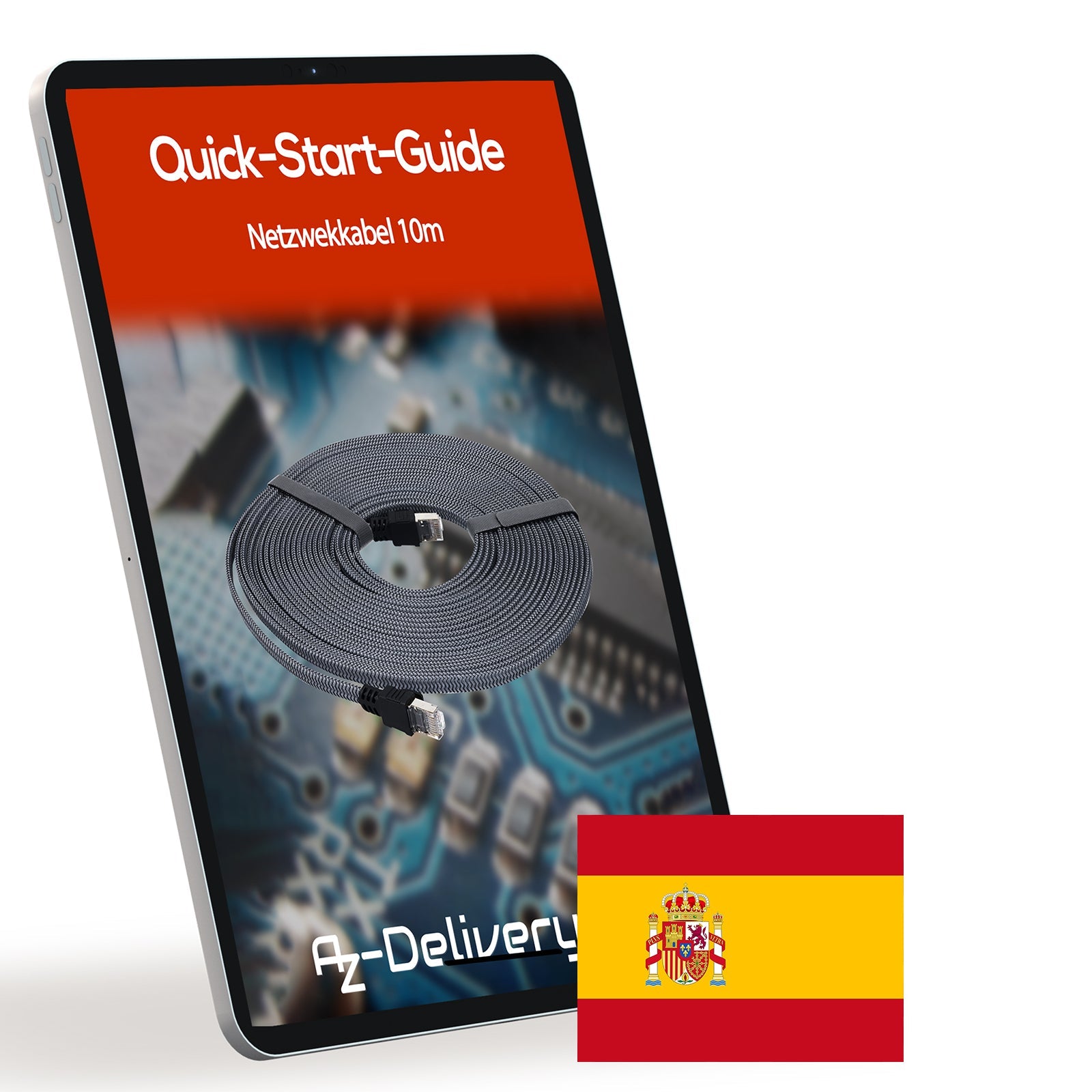 10m CAT7 Netzwerkkabel - Grau/Silber, Gigabit Ethernet LAN Kabel - 10000 Mbit/s - Highspeed Patchkabel Cat.7 Rohkabel S/FTP PIMF Schirmung - AZ - Delivery