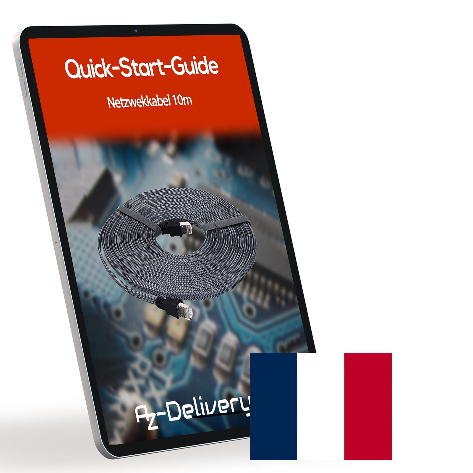 10m CAT7 Netzwerkkabel - Grau/Silber, Gigabit Ethernet LAN Kabel - 10000 Mbit/s - Highspeed Patchkabel Cat.7 Rohkabel S/FTP PIMF Schirmung - AZ - Delivery