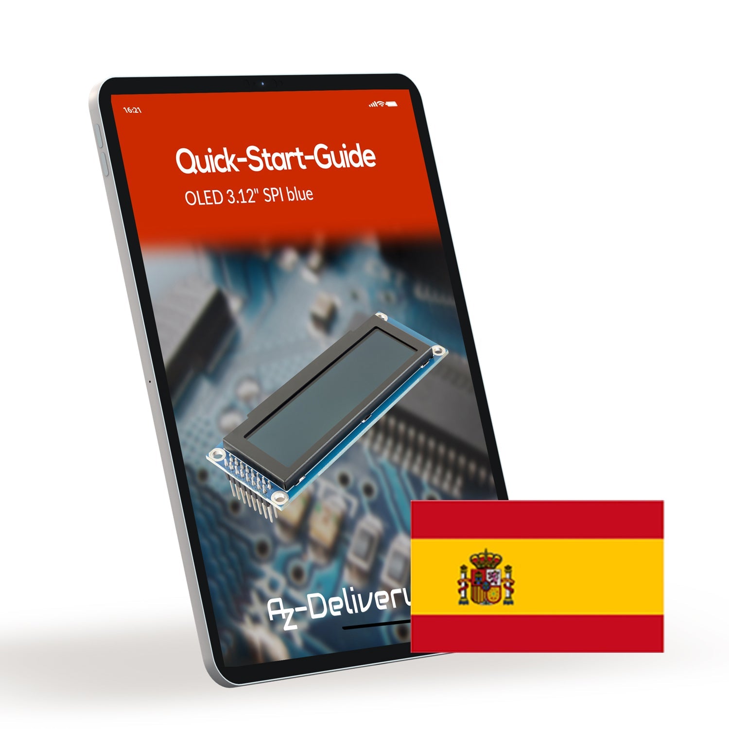 3,12" OLED Display 256x64 mit SSD1322 Controller, SPI - Unterstützung kompatibel mit ESP32S3, Arduino Giga & SSH1106 - Blau - AZ - Delivery