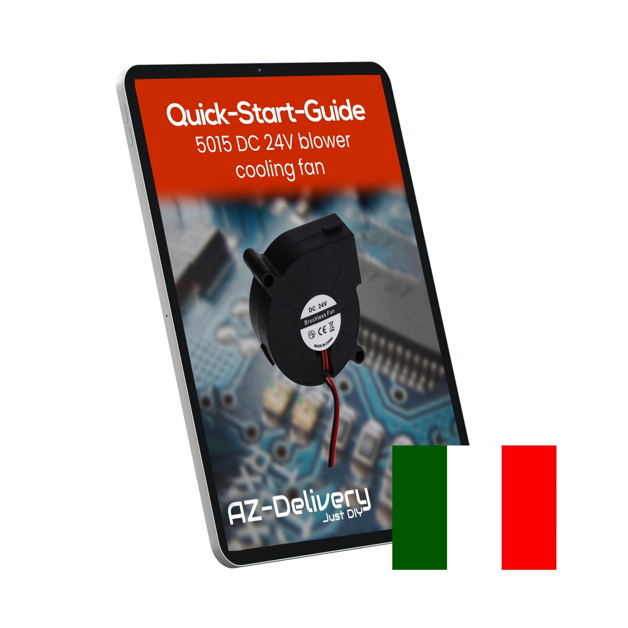 5015 DC 24V Lüfter Radiallüfter – 50 x 50 x 15 mm Brushless Mini - Gebläse für Elektronik - Kühlung, 3D - Drucker, Haushaltsgeräte – Leise & Effizient, 2 - Pin Anschluss – inkl. E - Book - AZ - Delivery