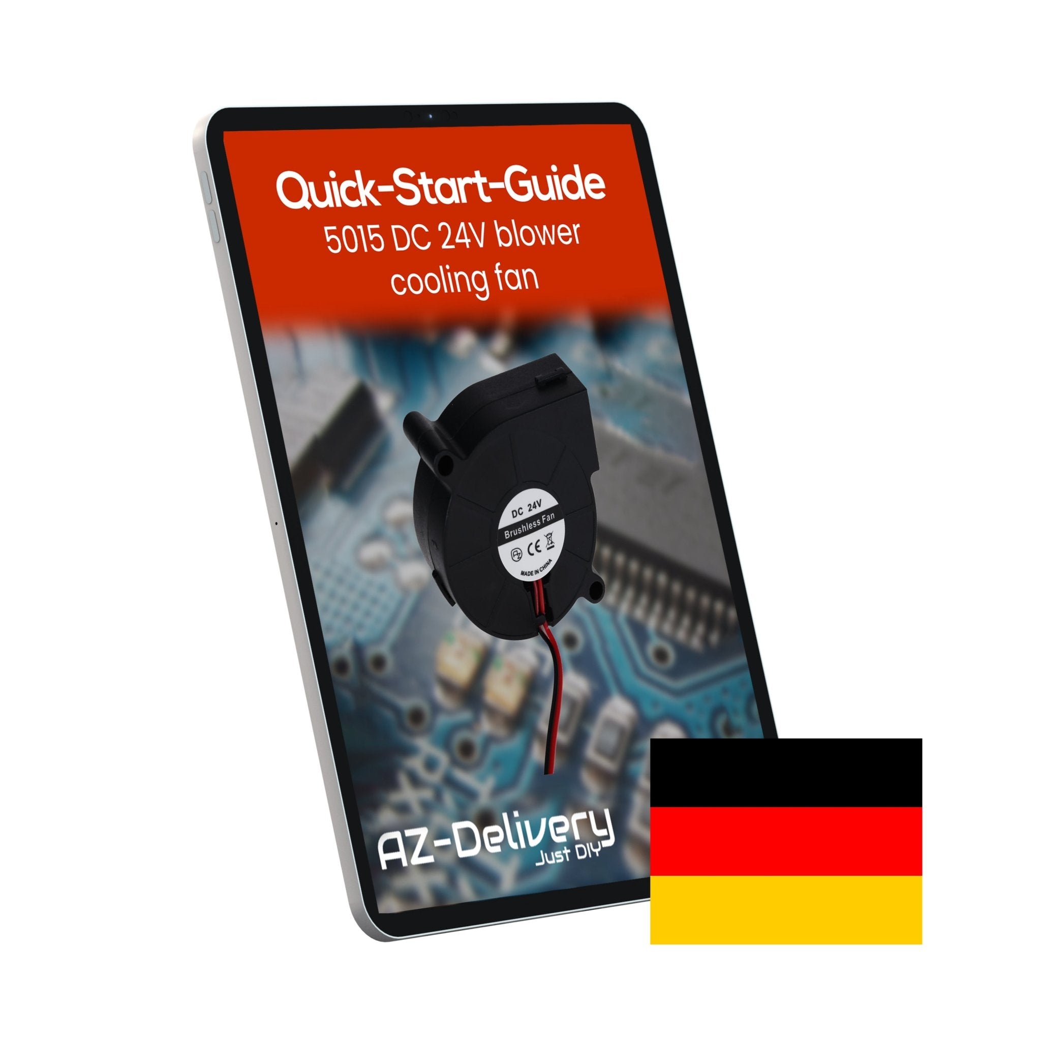 5015 DC 24V Lüfter Radiallüfter – 50 x 50 x 15 mm Brushless Mini - Gebläse für Elektronik - Kühlung, 3D - Drucker, Haushaltsgeräte – Leise & Effizient, 2 - Pin Anschluss – inkl. E - Book - AZ - Delivery