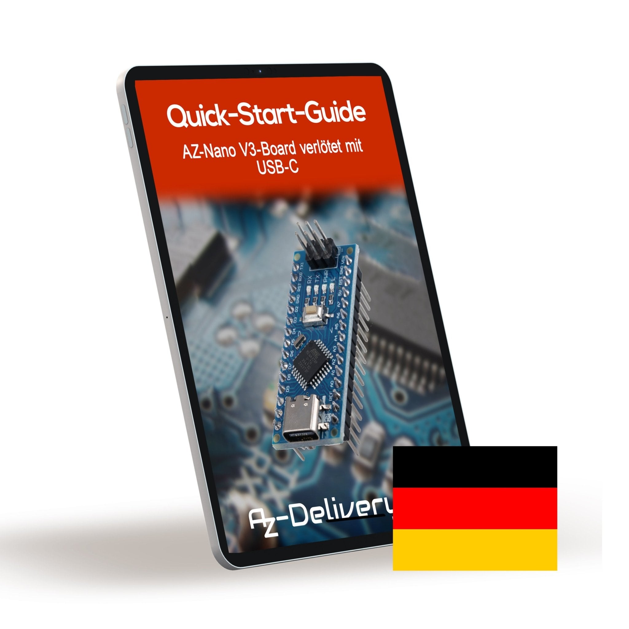 AZ - Nano V3 - Board mit USB - C Anschluss mit Atmega328 CH340 fertig verlötete, verbesserte Version - AZ - Delivery