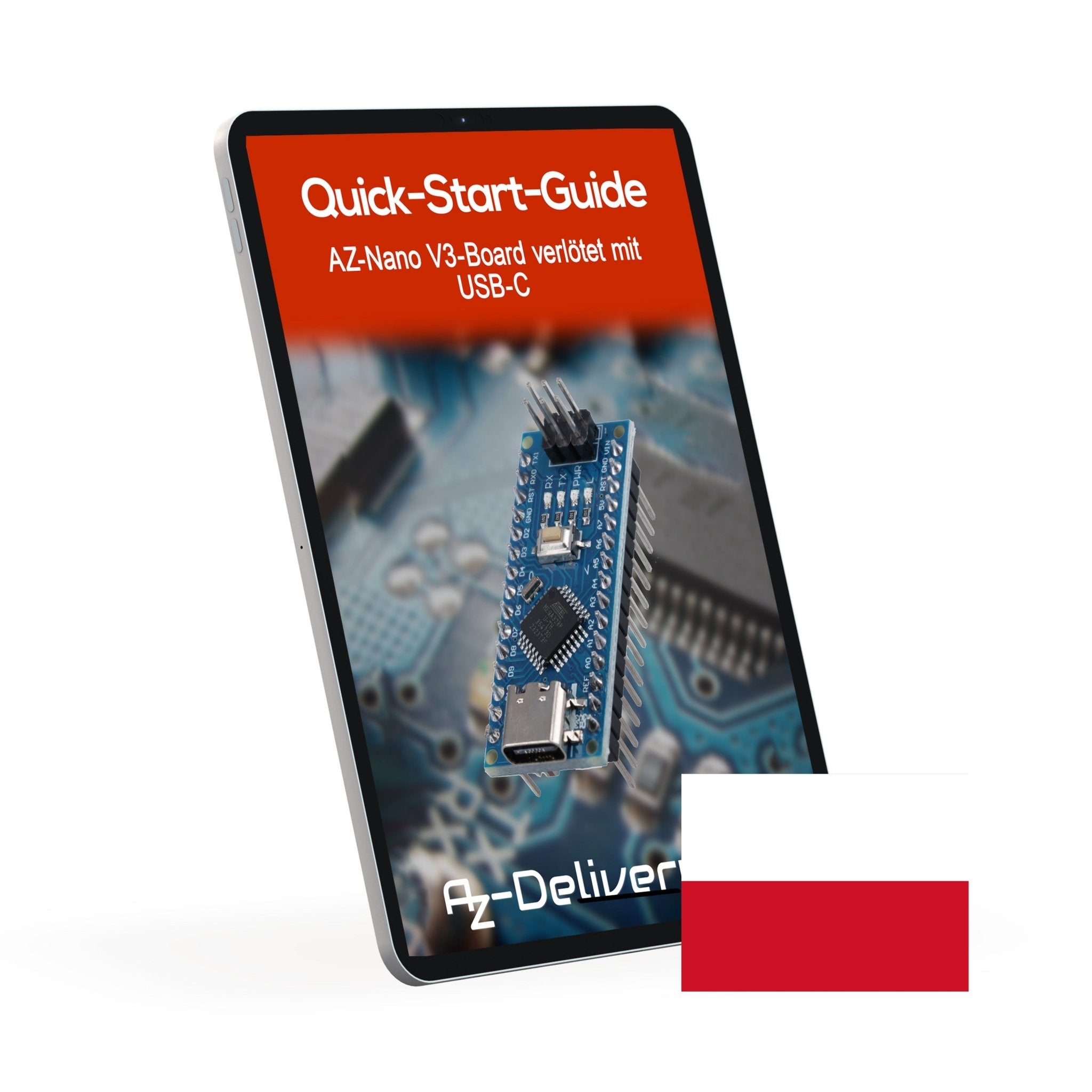 AZ - Nano V3 - Board mit USB - C Anschluss mit Atmega328 CH340 fertig verlötete, verbesserte Version - AZ - Delivery