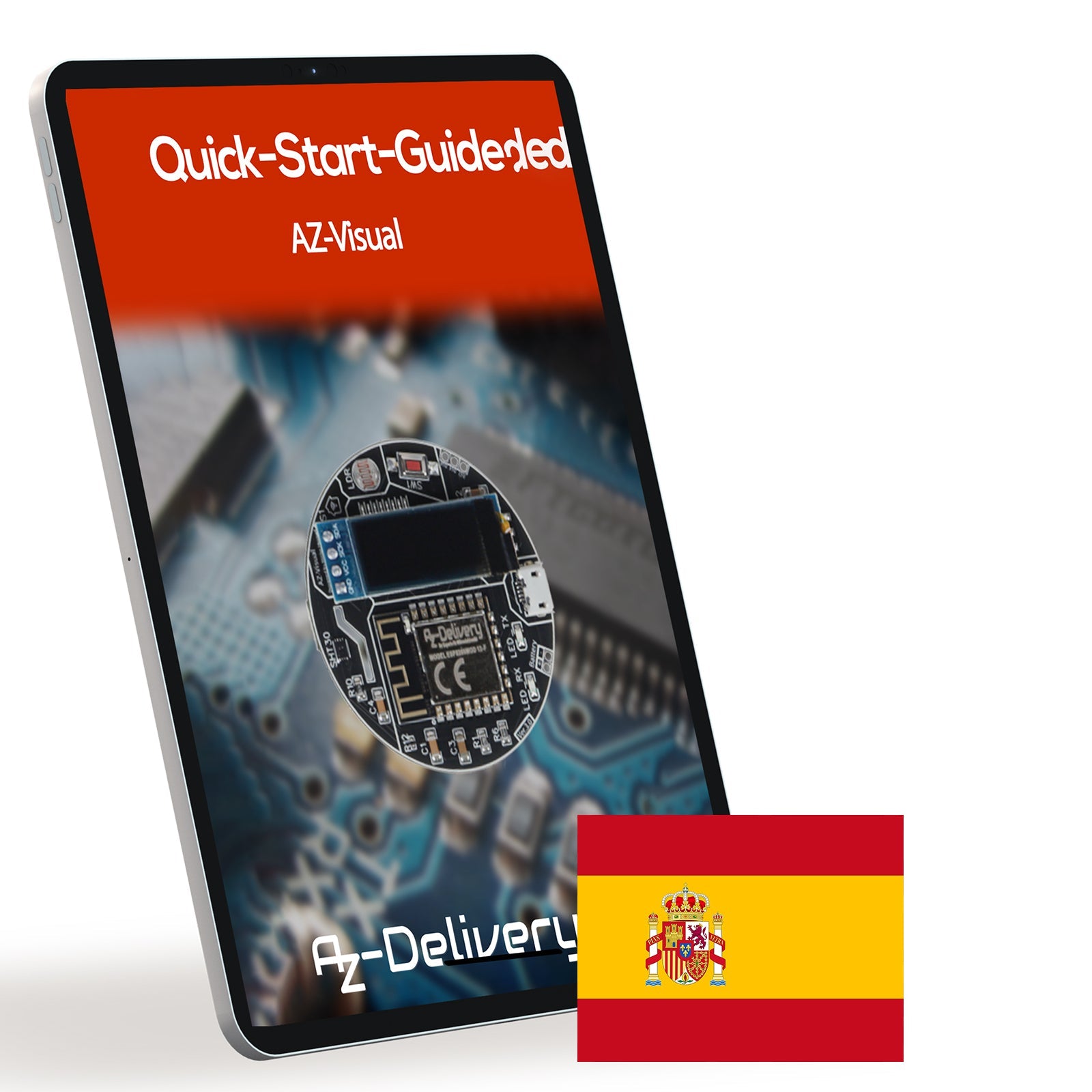 AZ - Visual – ESP8266 - 12F Entwicklungsboard mit Temperatur - , Luftfeuchtigkeits - und Umgebungslichtsensor (SHT30 und LDR) + OLED - Display 0.91“ - AZ - Delivery