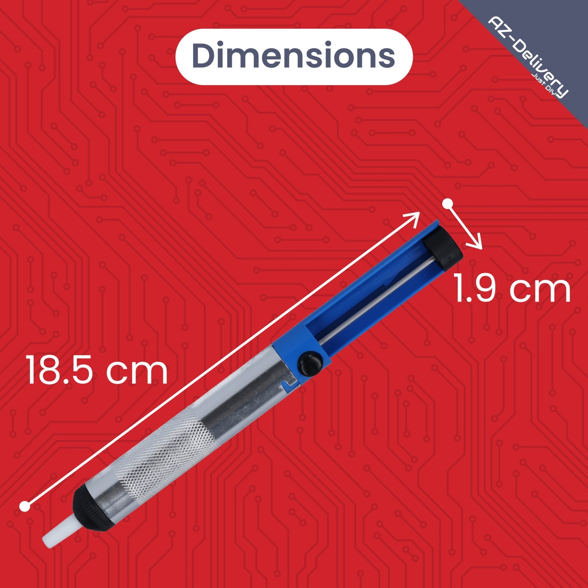 Entlötpumpe Lötpumpe Lötsauger Desoldering Pump – Lötzinn Entferner für Elektronik & Platinen – Manuelle Vakuum Entlötwerkzeug mit Hitzebeständiger Düse – Lötzubehör für Reparaturen & DIY - AZ - Delivery