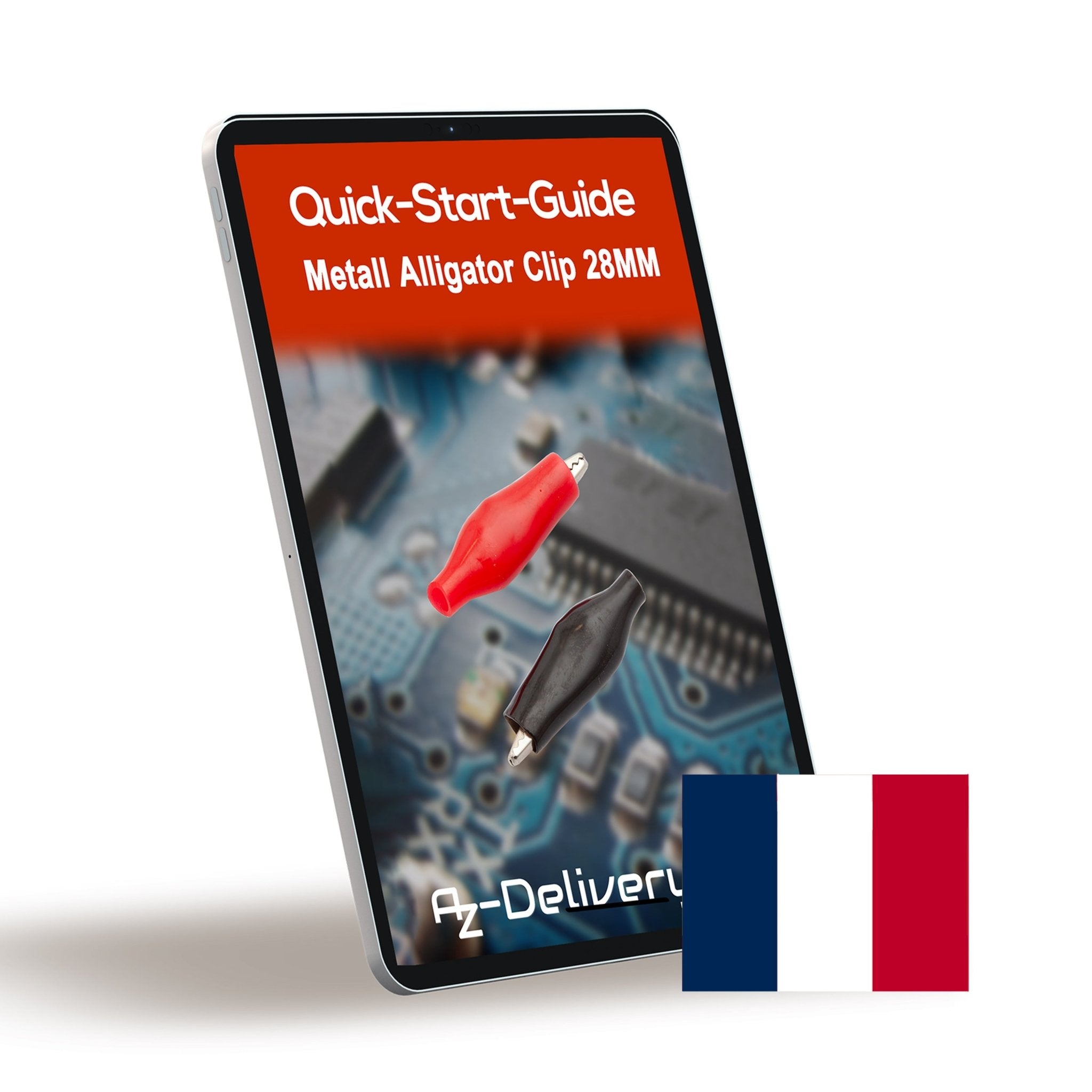 Krokodilklemmen 28mm Elektroklemme mit Schutzisolierung in Rot und Schwarz - AZ - Delivery