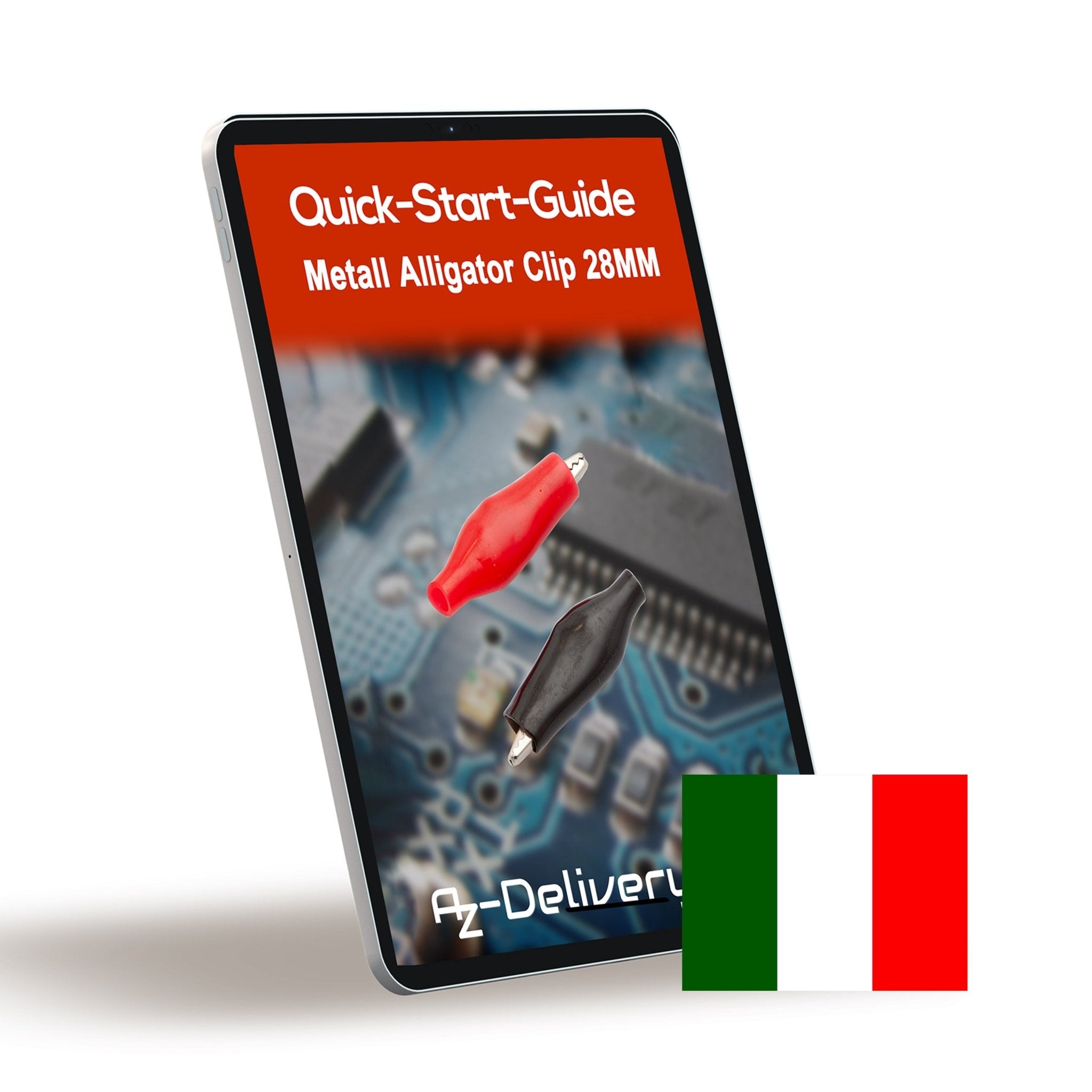 Krokodilklemmen 28mm Elektroklemme mit Schutzisolierung in Rot und Schwarz - AZ - Delivery