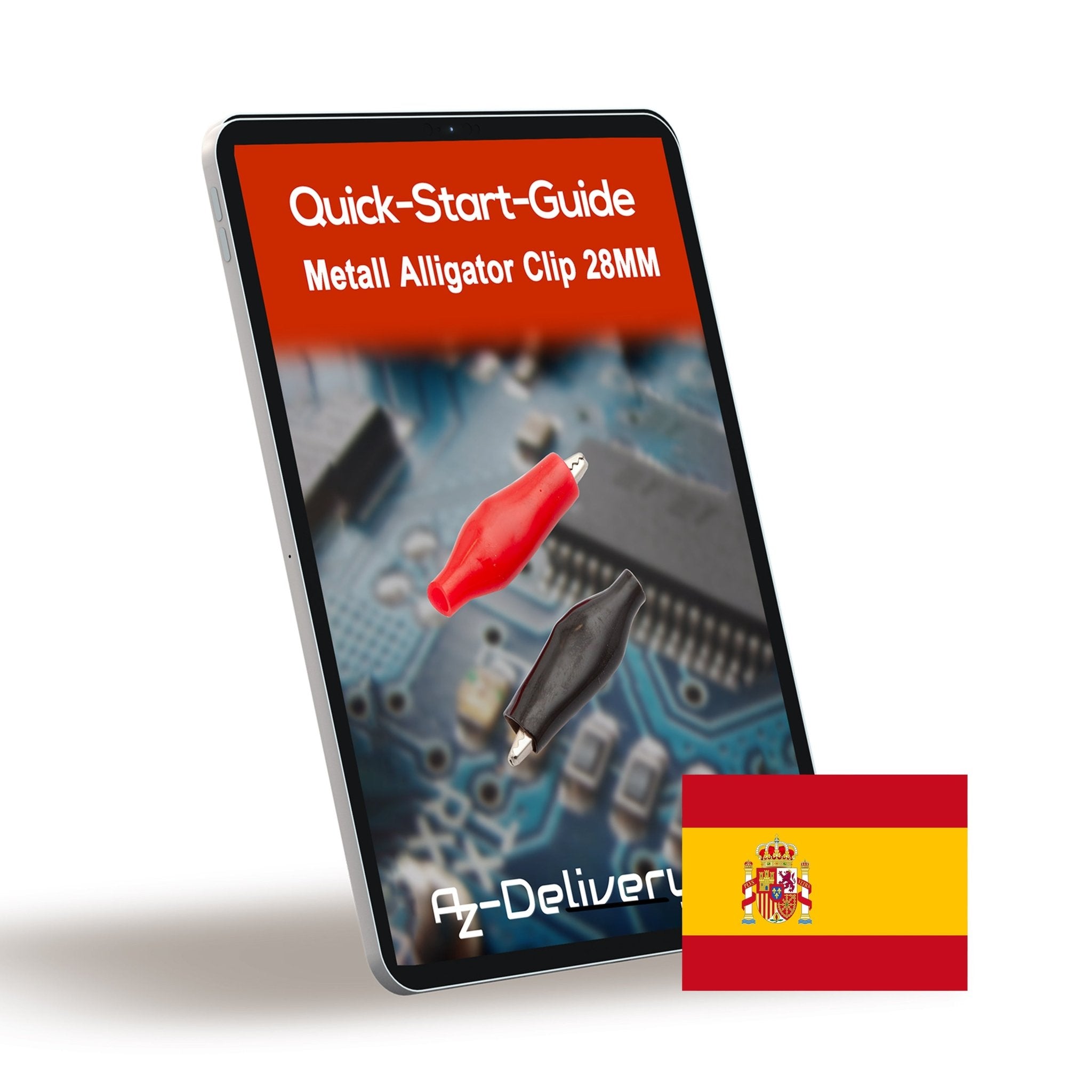 Krokodilklemmen 28mm Elektroklemme mit Schutzisolierung in Rot und Schwarz - AZ - Delivery