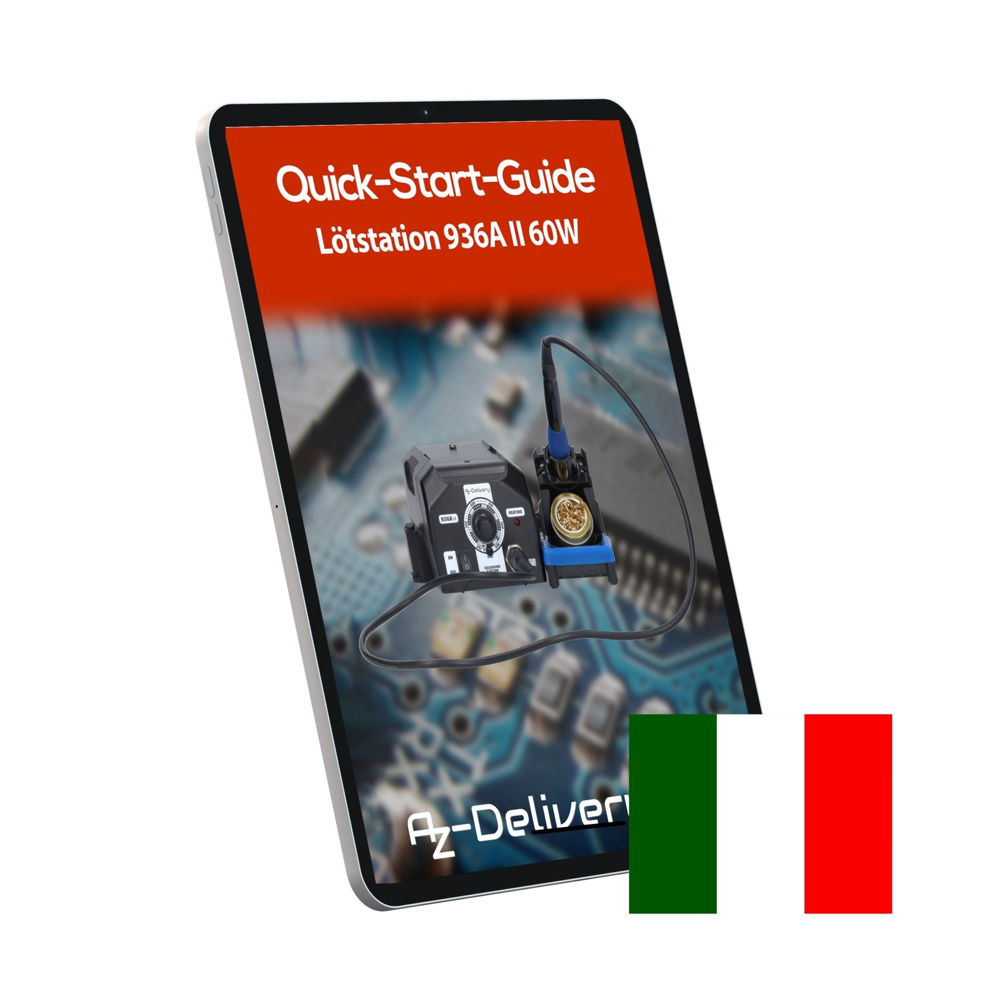 Lötstation 936A II Lötkolben - Kit, 115W, einstellbar 200°C - 480°C, inklusive steckbarem Lötkolbengriff, Lötständer, Lötspitzenreiniger & hitzebeständigem Reinigungsschwamm - AZ - Delivery