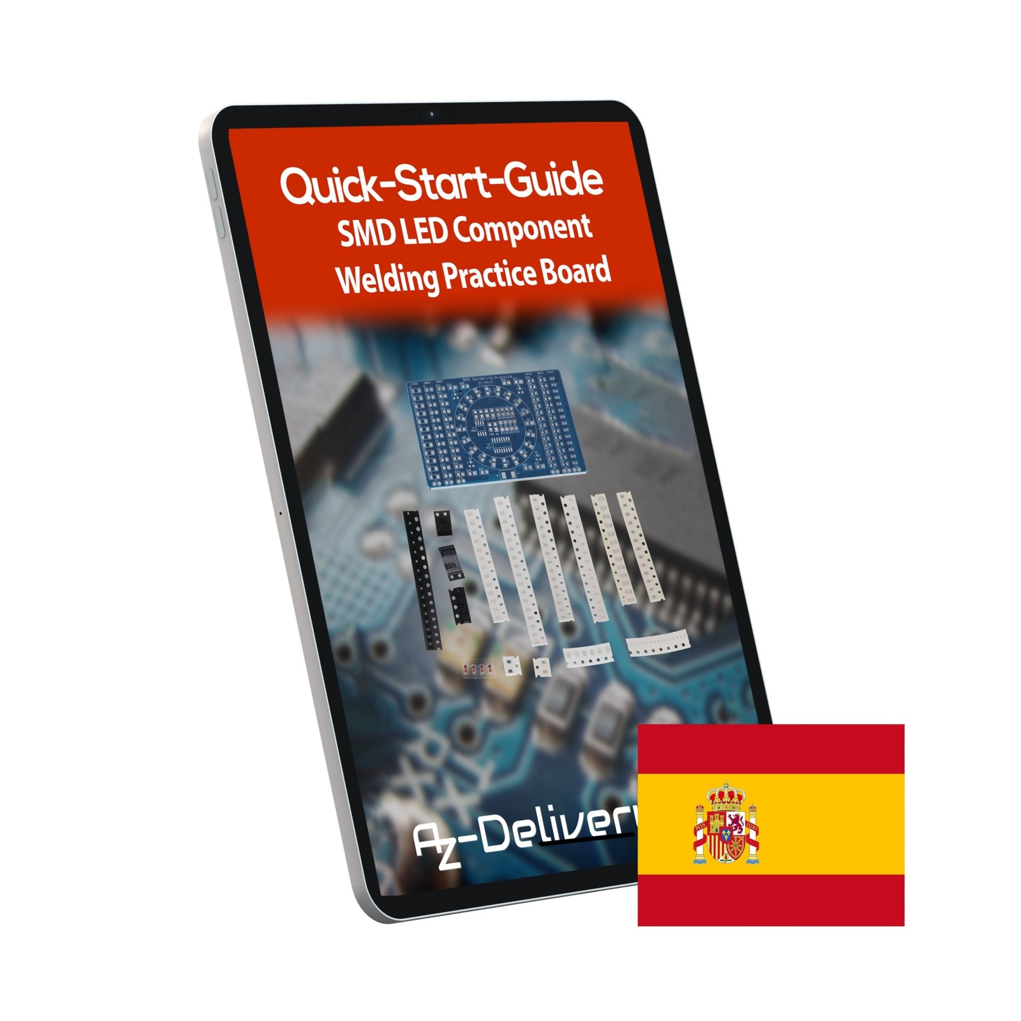 NE555 SMD Löten Übungsplatine DIY Kit - LED Modul zum Löten Lernen, Set mit Lötbausatz - Elektronisches Soldering Kit für Lötübungen - AZ - Delivery