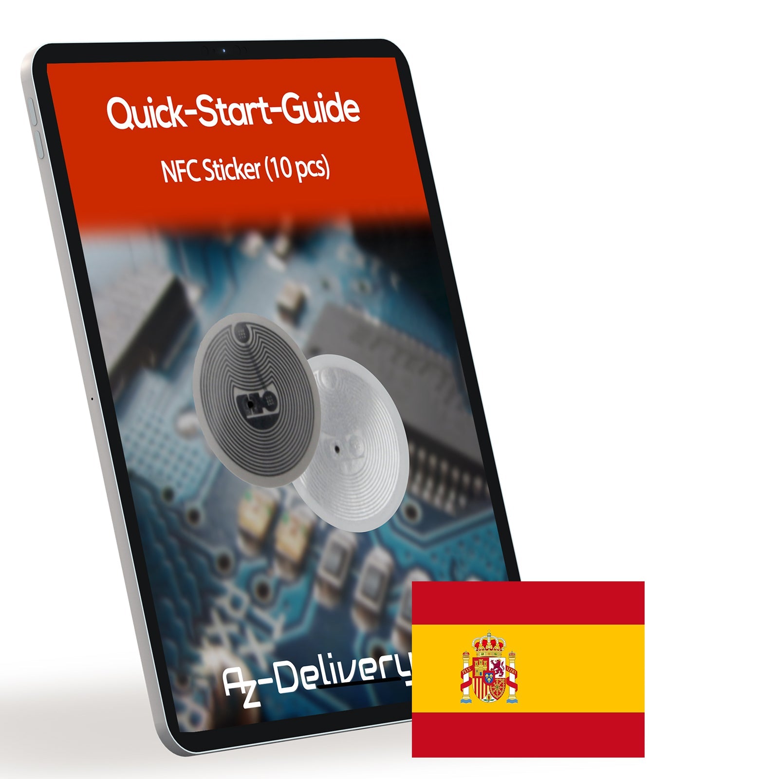 NFC Tag Sticker NTAG215 540 Byte Speicher, Wiederverwendbar & Voll Programmierbar - AZ - Delivery