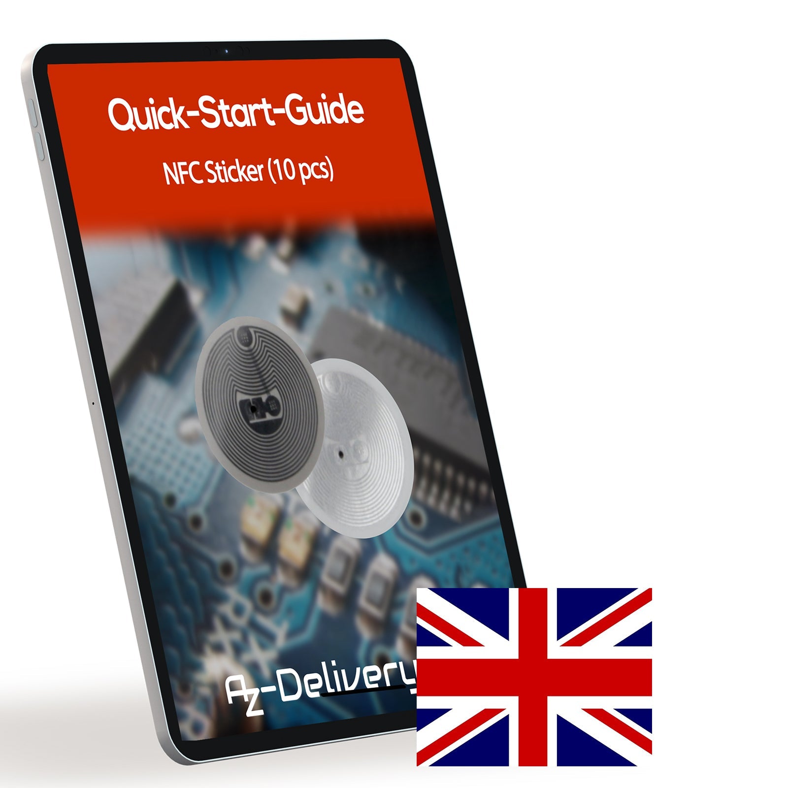 NFC Tag Sticker NTAG215 540 Byte Speicher, Wiederverwendbar & Voll Programmierbar - AZ - Delivery