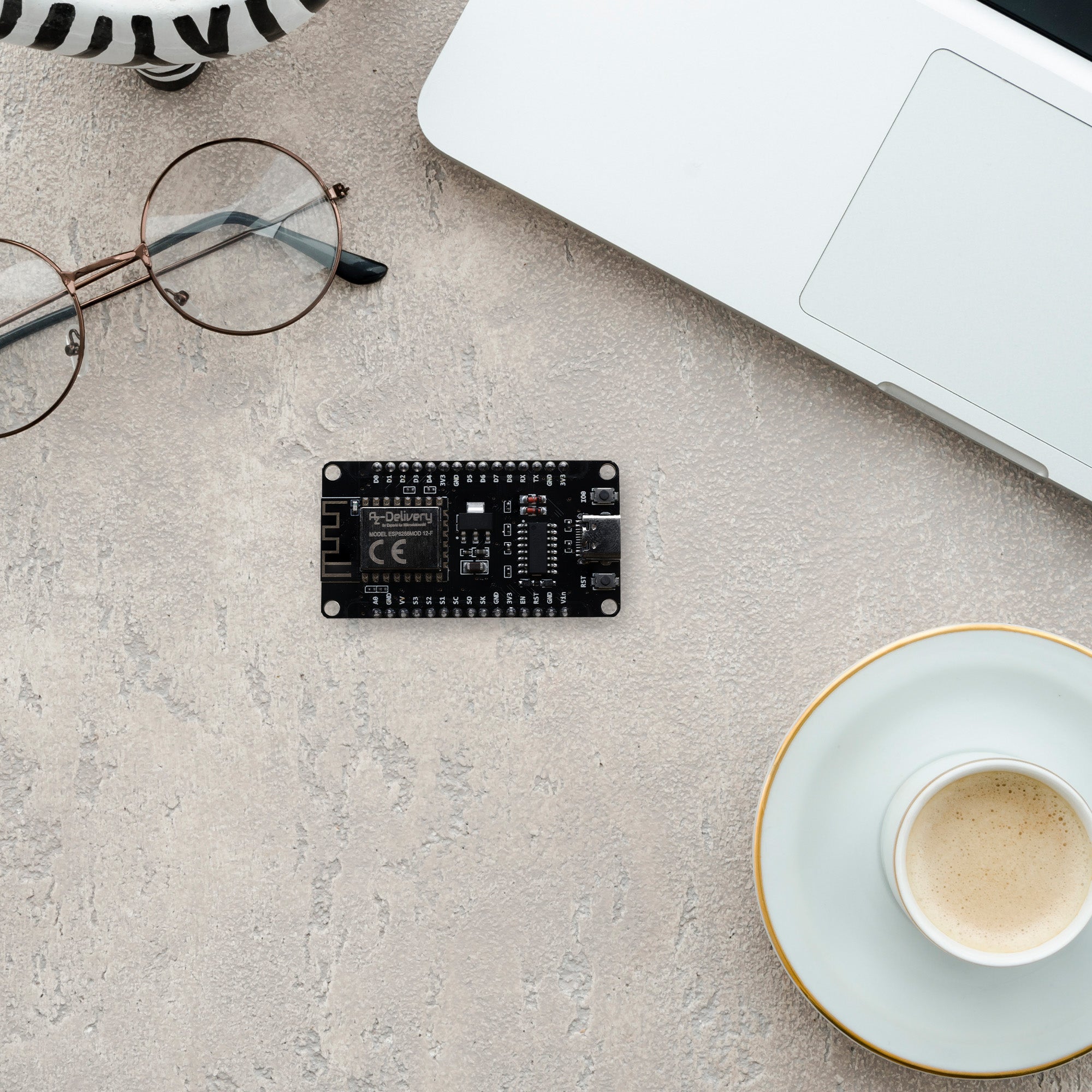 NodeMCU Lolin V3 Module ESP8266 ESP - 12F WiFi mit USB - C Anschluss WiFi Development Board mit CH340 kompatibel mit Arduino - AZ - Delivery