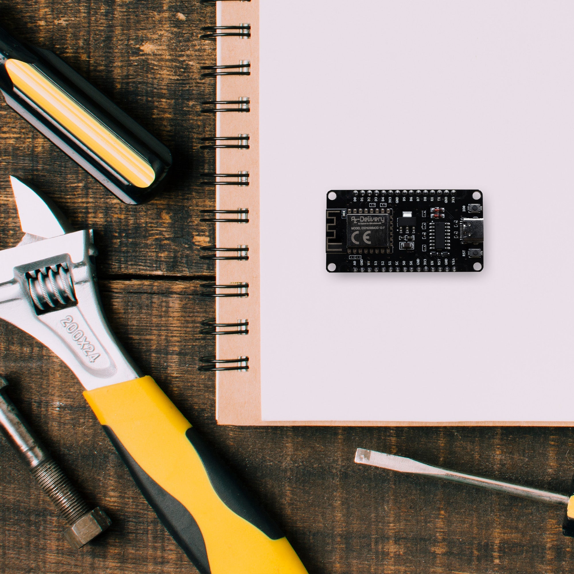 NodeMCU Lolin V3 Module ESP8266 ESP - 12F WiFi mit USB - C Anschluss WiFi Development Board mit CH340 kompatibel mit Arduino - AZ - Delivery