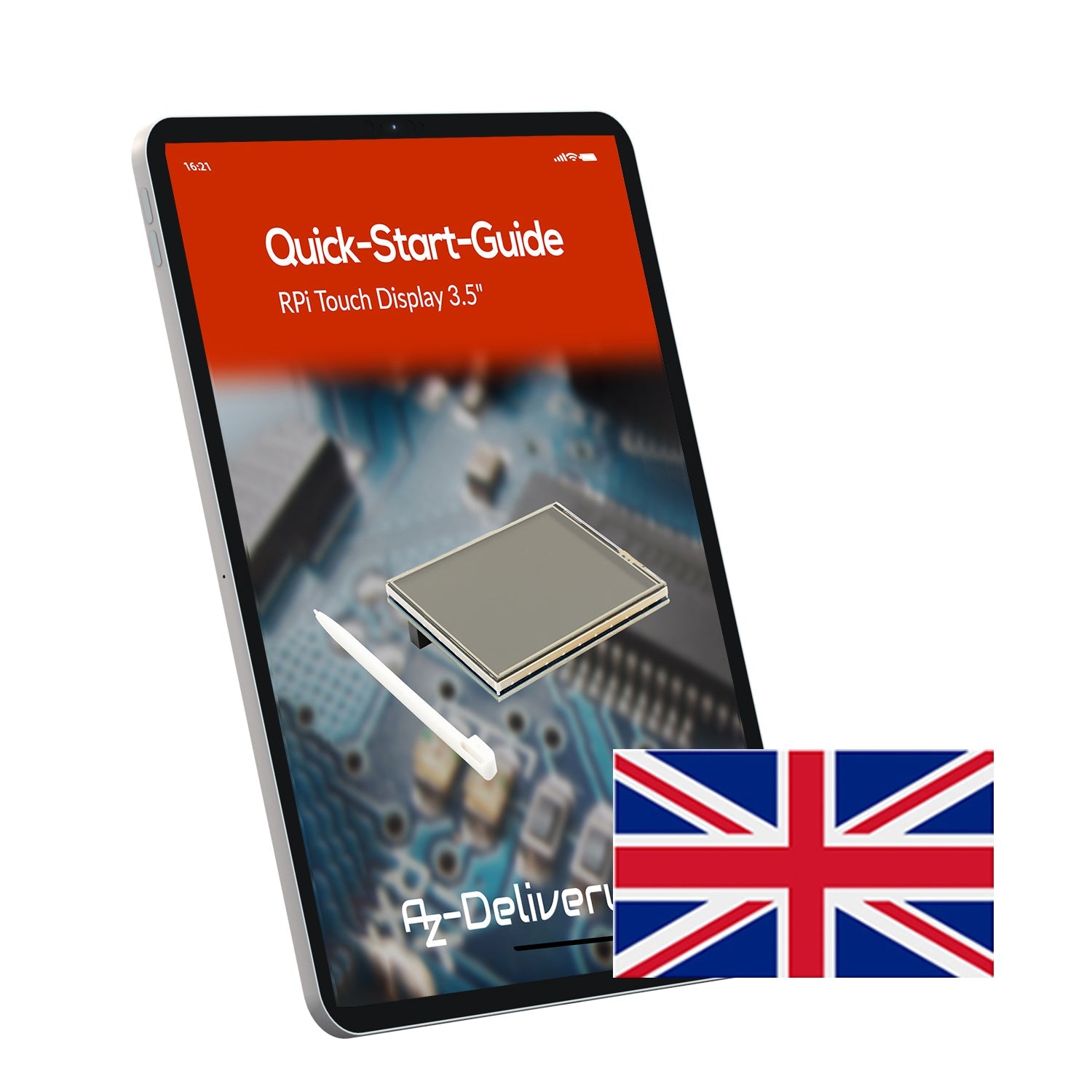 RPi Touch Display HAT 3.5" – Display mit 480x320 Auflösung Touchmonitor, Resistive Touchscreen, Kompatibel mit Raspberry Pi 3B+, 3B, 4 und RPi 5 - AZ - Delivery