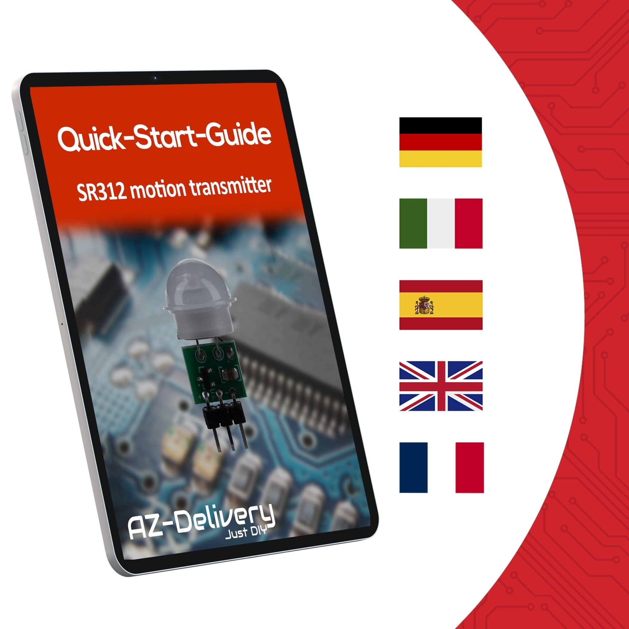 SR312 Mini PIR Bewegungssensor 12V – Infrarot IR Sensor Modul für Arduino, 2,7–12V, 100° Erfassung, 5m Reichweite, kompakter Bewegungsmelder, HC - SR501 Alternative - AZ - Delivery