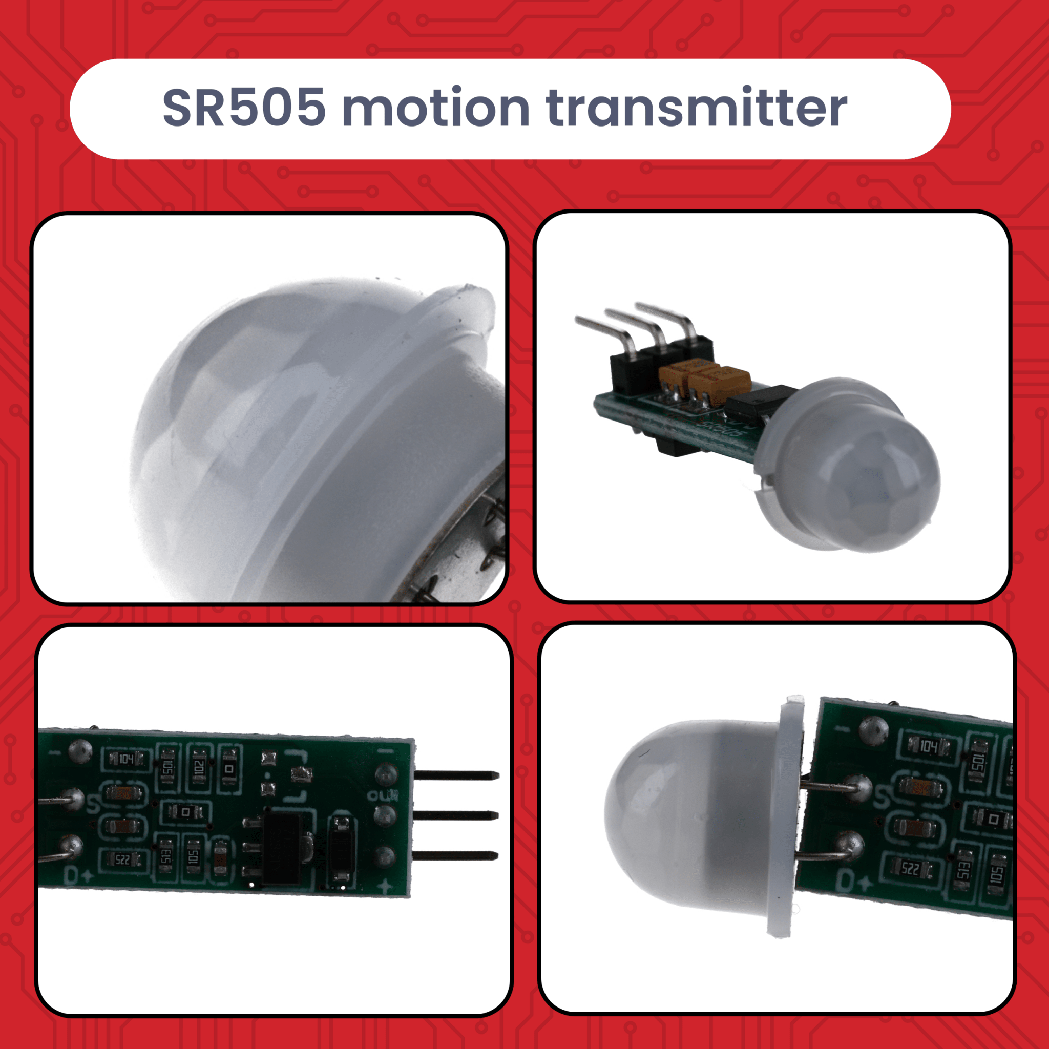 SR505 Mini PIR Bewegungssensor 4,5–20V – Infrarot IR Sensor Modul für Arduino, 100° Erfassung, 4m Reichweite, kompakter Bewegungsmelder, HC - SR501 Alternative - AZ - Delivery
