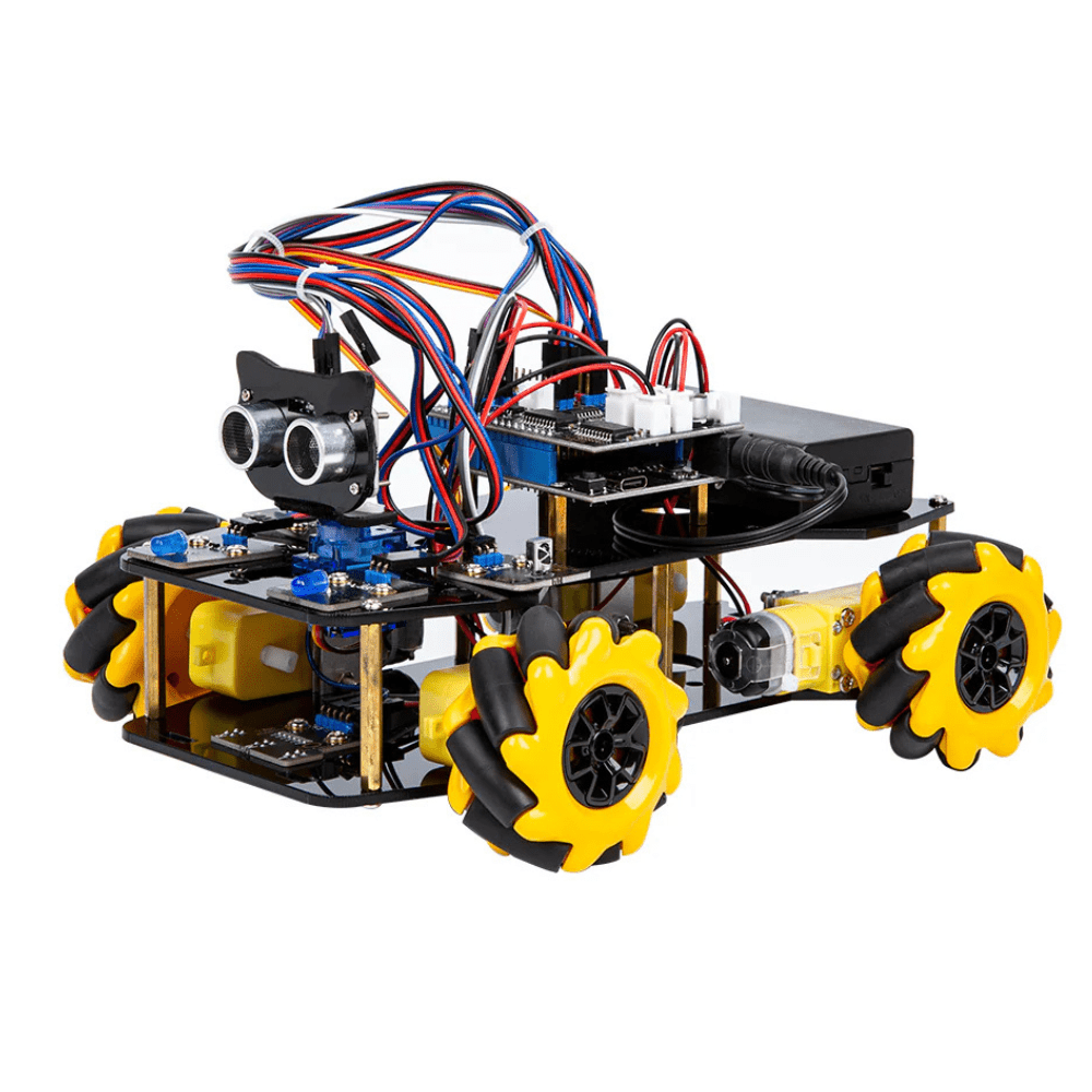 STEM Roboterauto - Starterkit, Mecanum - Wheels mit ESP32 - Controller - Board | Unterstützt Arduino und ACECode Programmierung - AZ - Delivery