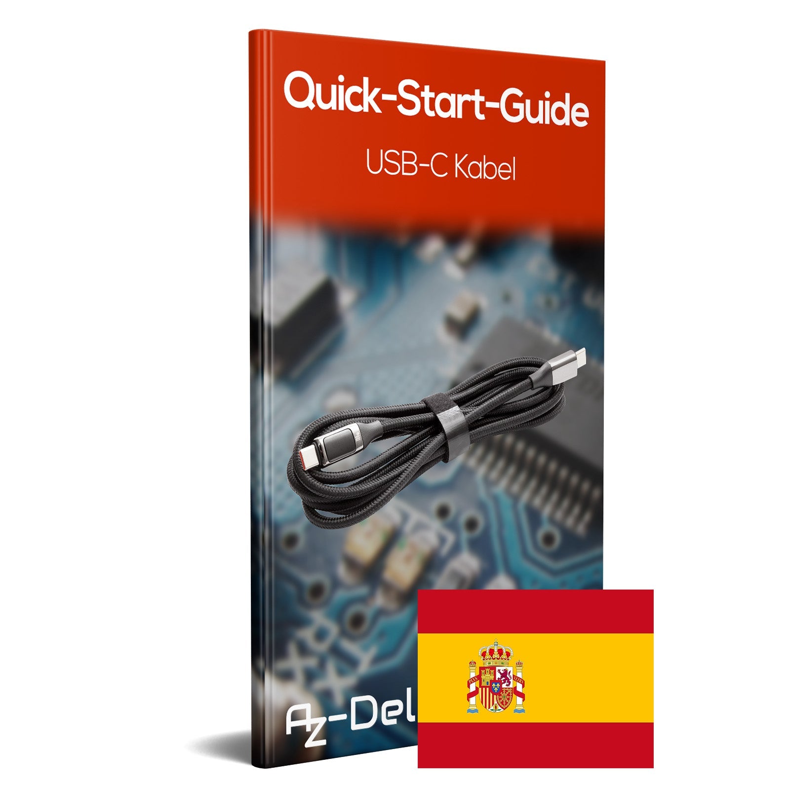 USB Kabel Typ USB - C zu USB - C 100W | Schnellladekabel mit Display für Macbook, Xiaomi, Samsung mit eMarker Chip - AZ - Delivery