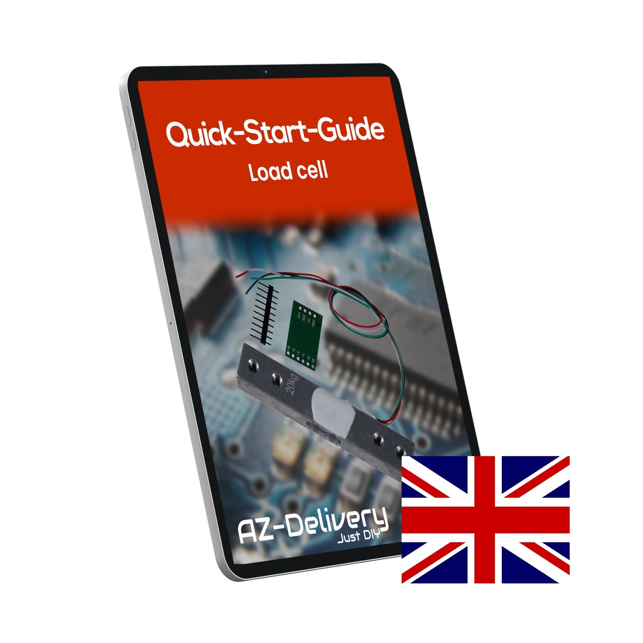 Wägezelle 20 kg mit HX711 Modul – Präzisionssensor zur Gewichtsmessung kompatibel mit Arduino & Raspberry Pi – Set inkl. Verstärker - ADC zur Kraftmessung - AZ - Delivery