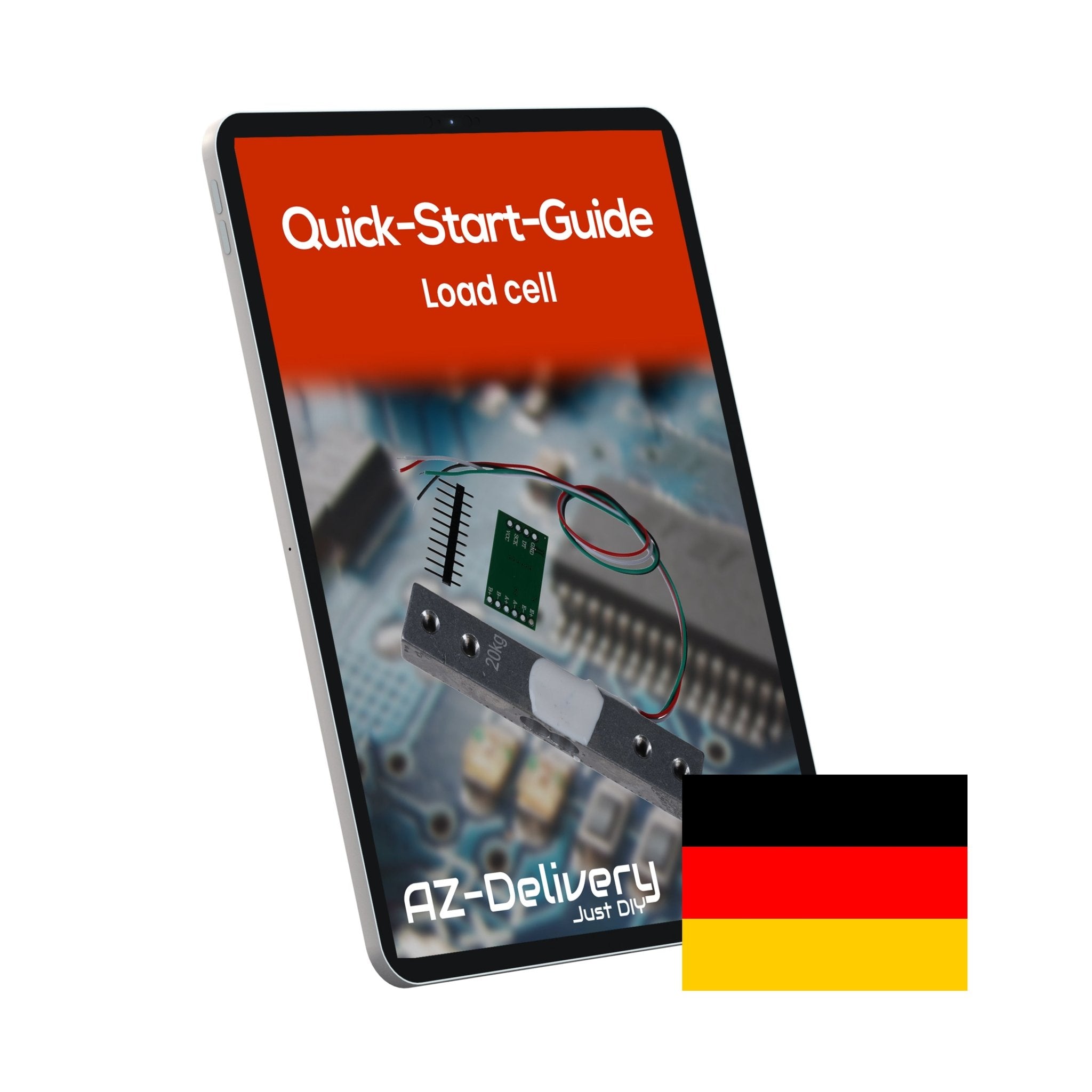 Wägezelle 20 kg mit HX711 Modul – Präzisionssensor zur Gewichtsmessung kompatibel mit Arduino & Raspberry Pi – Set inkl. Verstärker - ADC zur Kraftmessung - AZ - Delivery