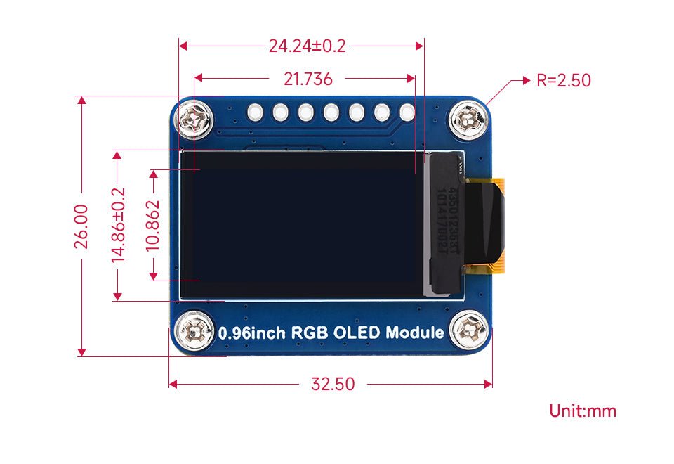 Waveshare - 0,96 " RGB OLED Display Modul kompatibel mit Arduino und Raspberry Pi - AZ-Delivery