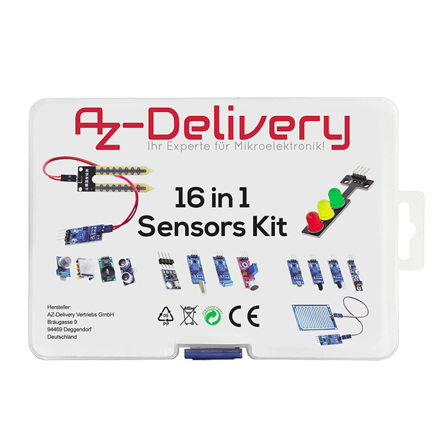 16 in 1 Kit Zubehörset mit Sensoren und Modulen für Raspberry Pi kompatibel mit Arduino