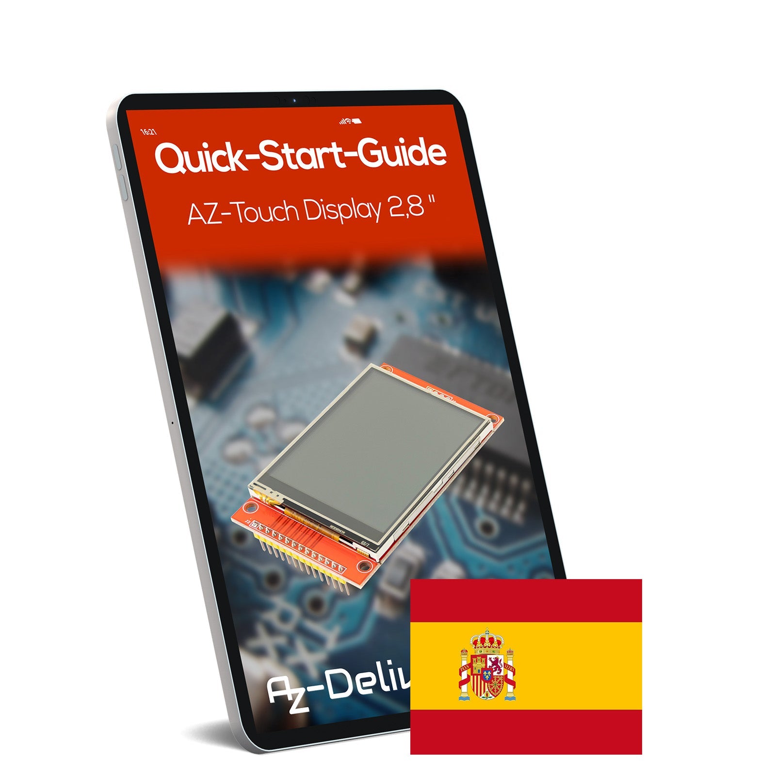 2,8 Zoll LCD TFT Touch Display - Kompatibel mit Arduino und Raspberry Pi - 320x240px Auflösung, ILI9341 Treiber, SPI Schnittstelle - AZ-Delivery