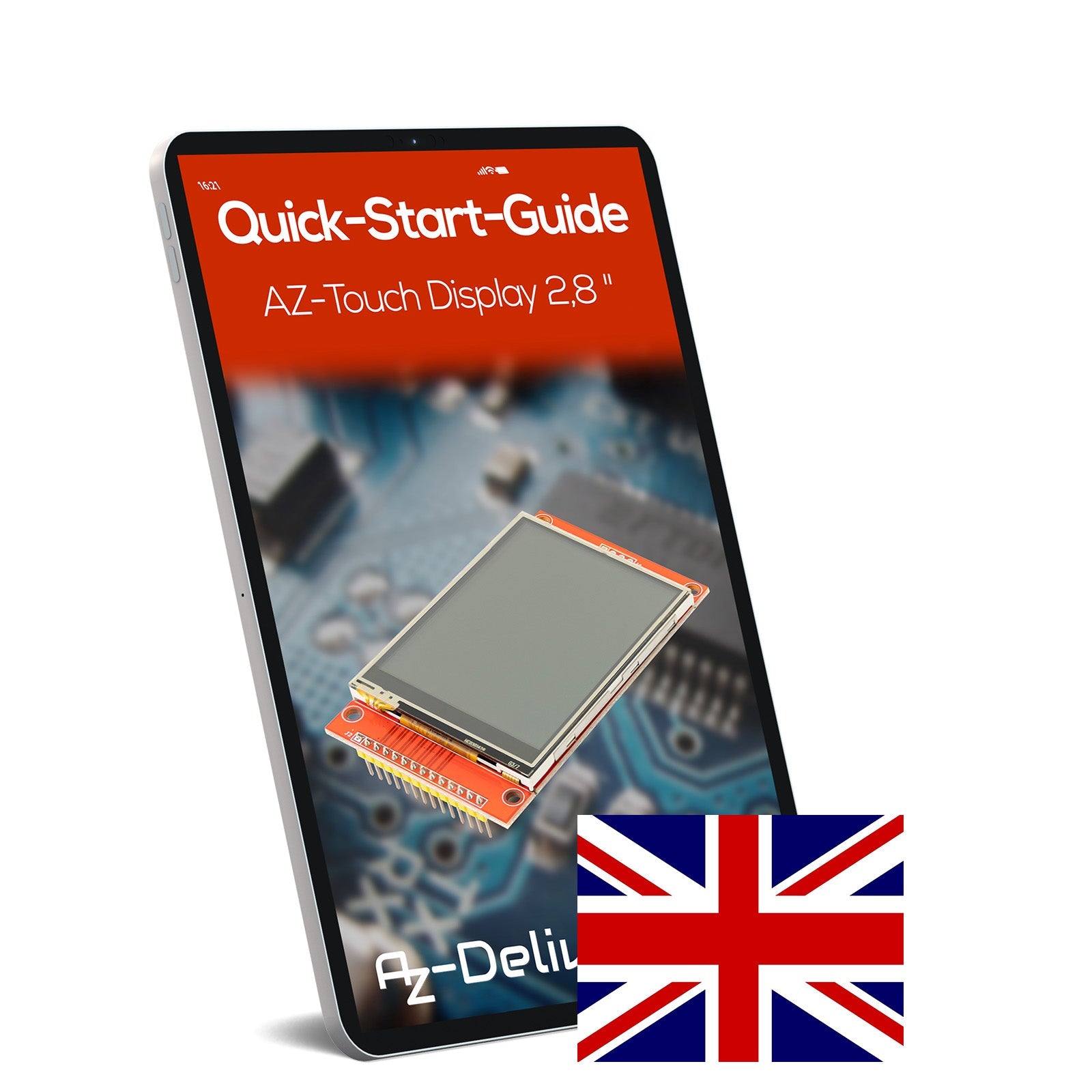 2,8 Zoll LCD TFT Touch Display - Kompatibel mit Arduino und Raspberry Pi - 320x240px Auflösung, ILI9341 Treiber, SPI Schnittstelle - AZ-Delivery