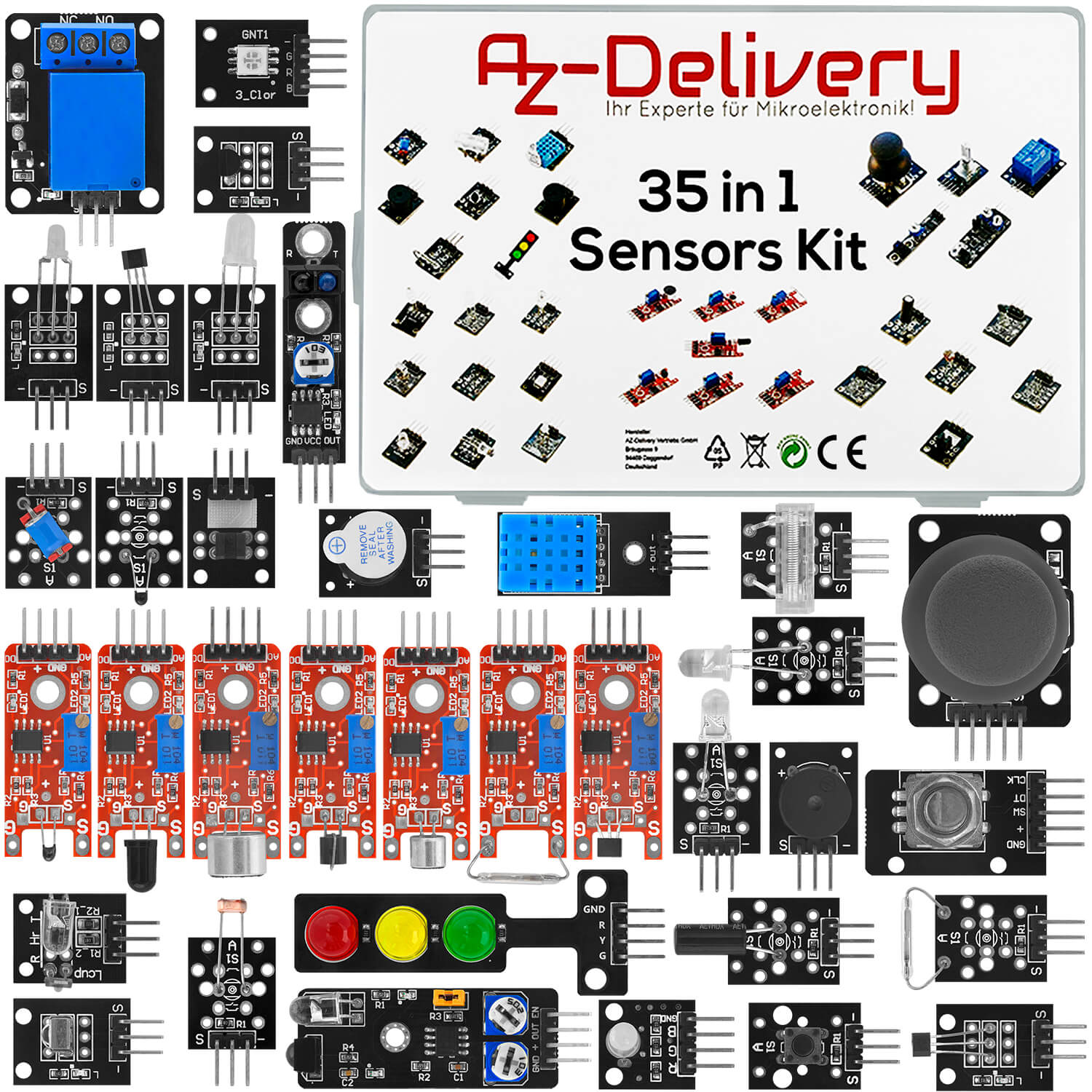35 in 1 set accessories sensor kit module compatible with microcontrollers
