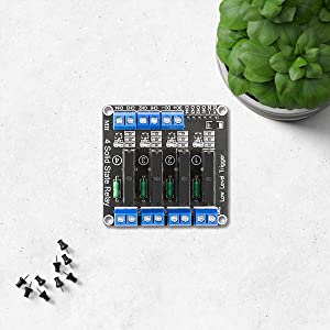 4 Channel Solid State Relay 5V DC Low Level Trigger Power Switch Compatible with Arduino and Raspberry Pi