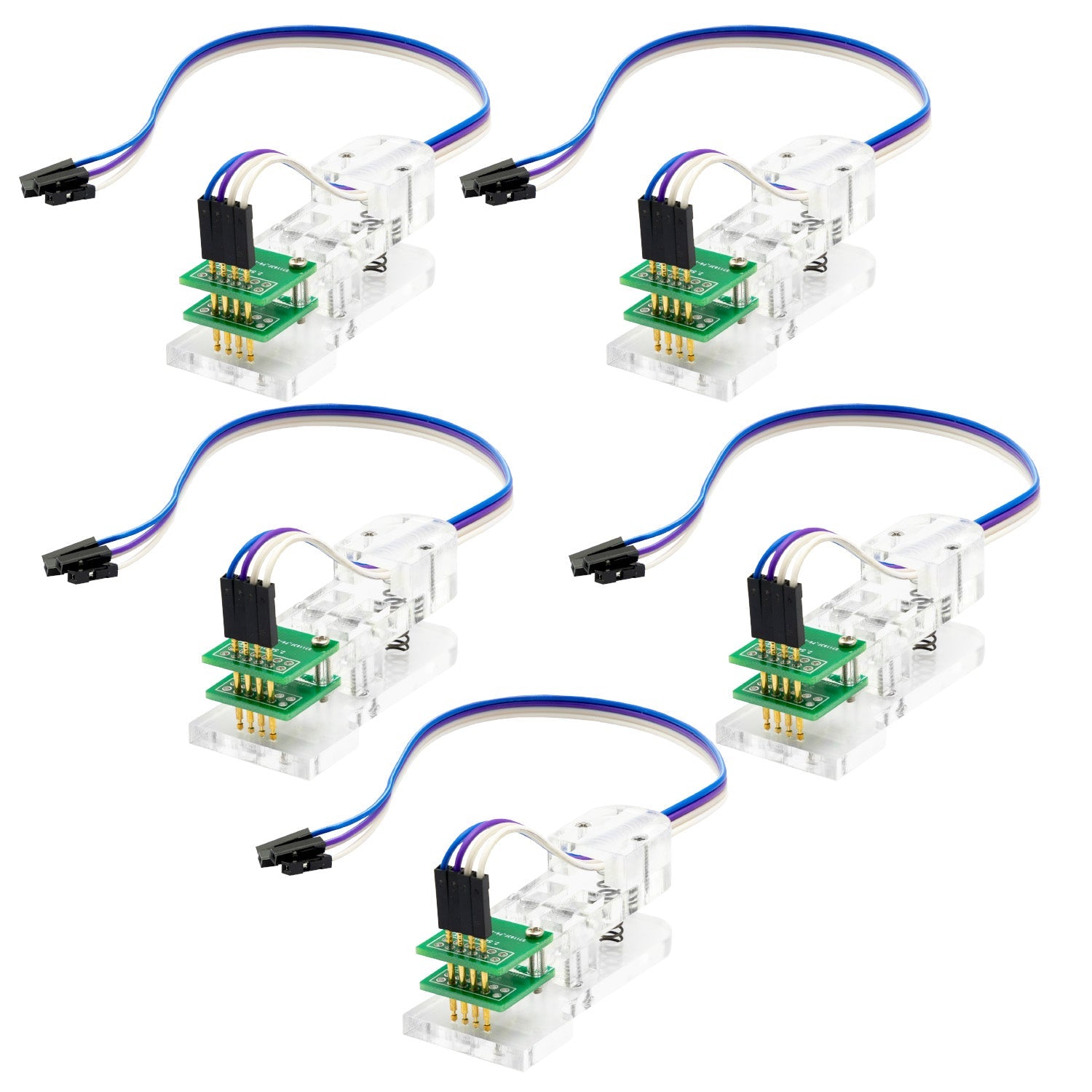 4 Pin Programmer I2C Modul Test Werkzeug PCB Klemme 1*4P Gold-beschichtete Pogo Pins - AZ-Delivery
