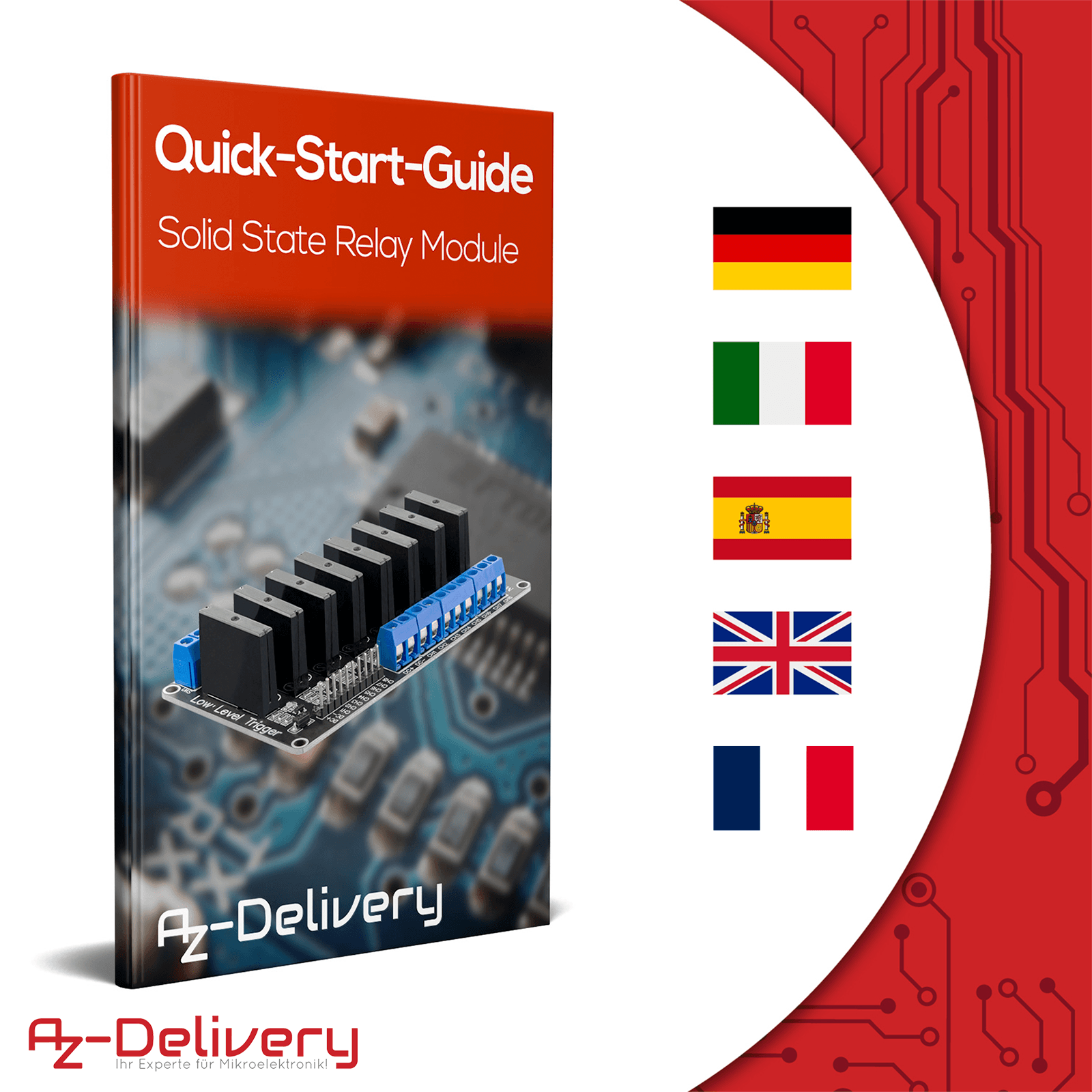 Relè a stato solido a 8 canali Interruttore di alimentazione a basso livello 5V DC compatibile con Arduino e Raspberry Pi