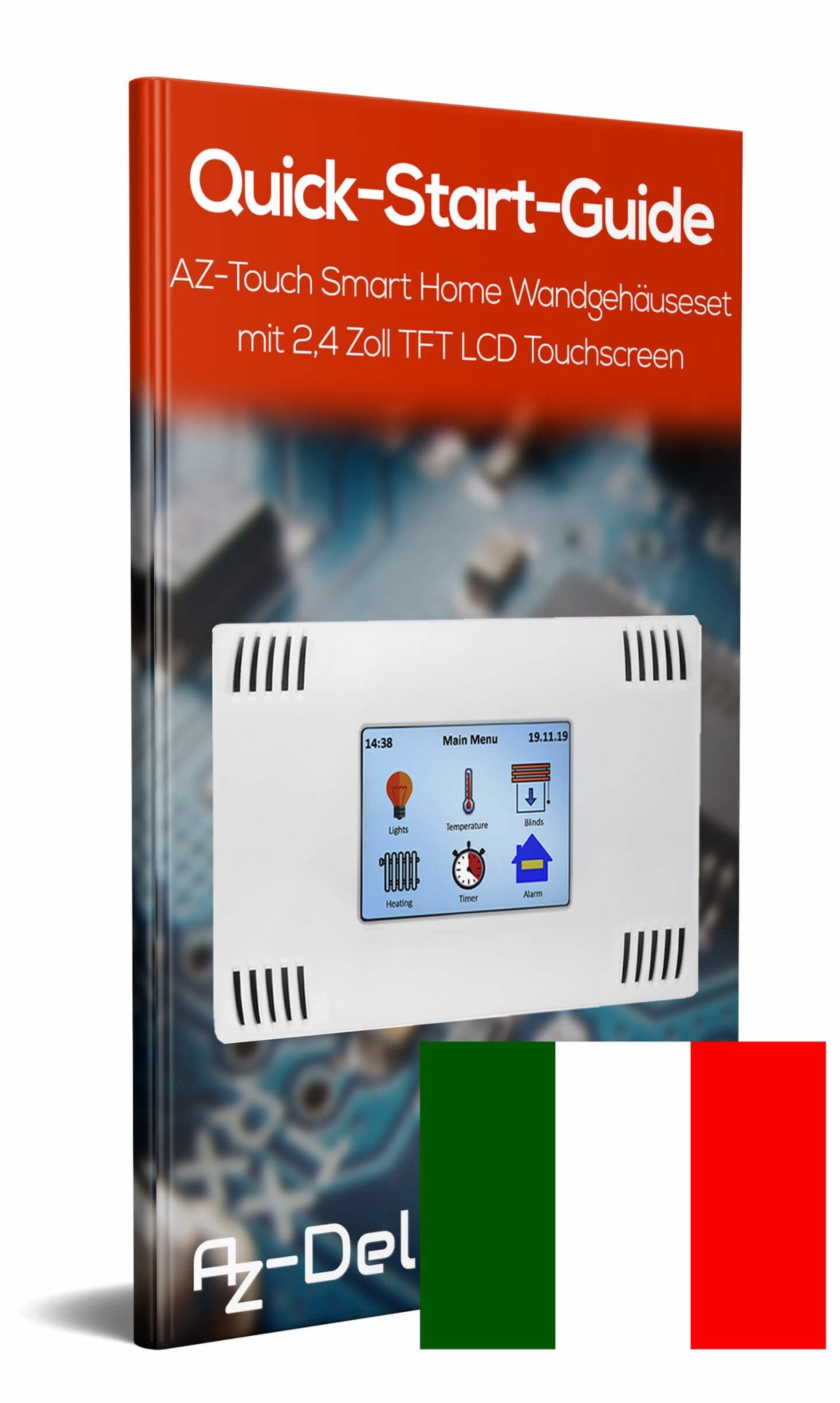 AZ-Touch MOD Wandgehäuseset mit 2,4 Zoll Touchscreen für ESP8266 und ESP32 - AZ-Delivery