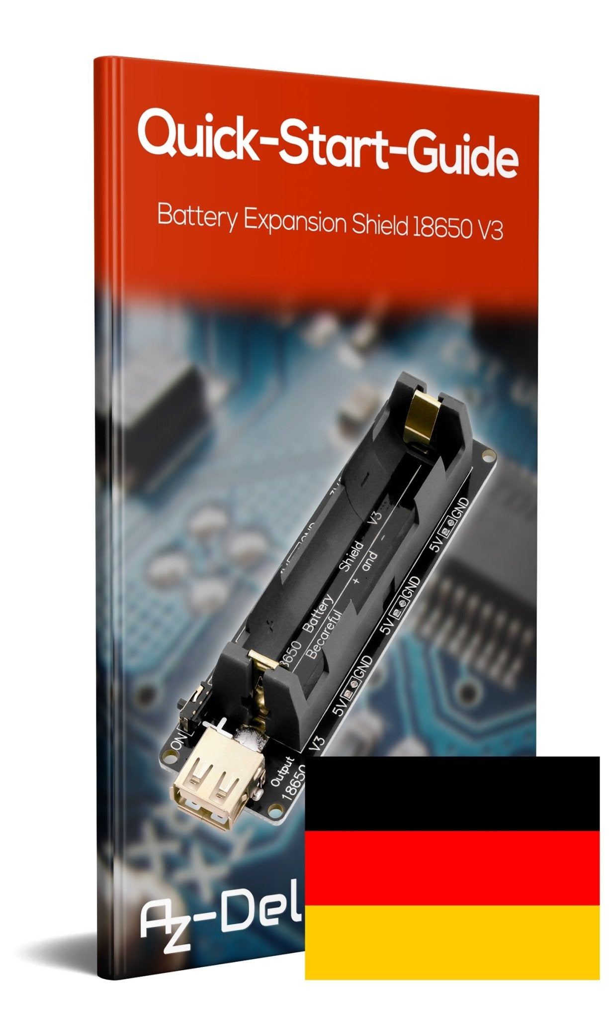 Battery Expansion Shield 18650 V3 inkl. USB Kabel - AZ-Delivery