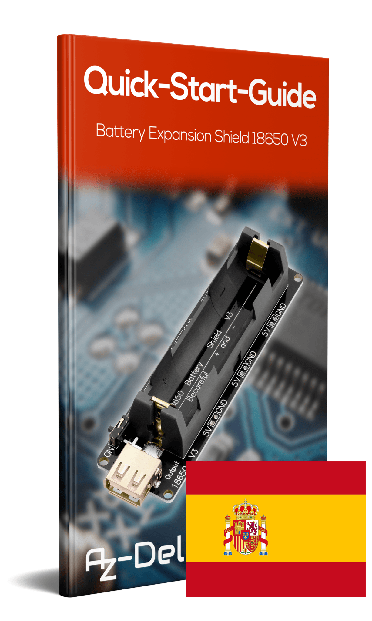 Battery Expansion Shield 18650 V3 inkl. USB Kabel - AZ-Delivery