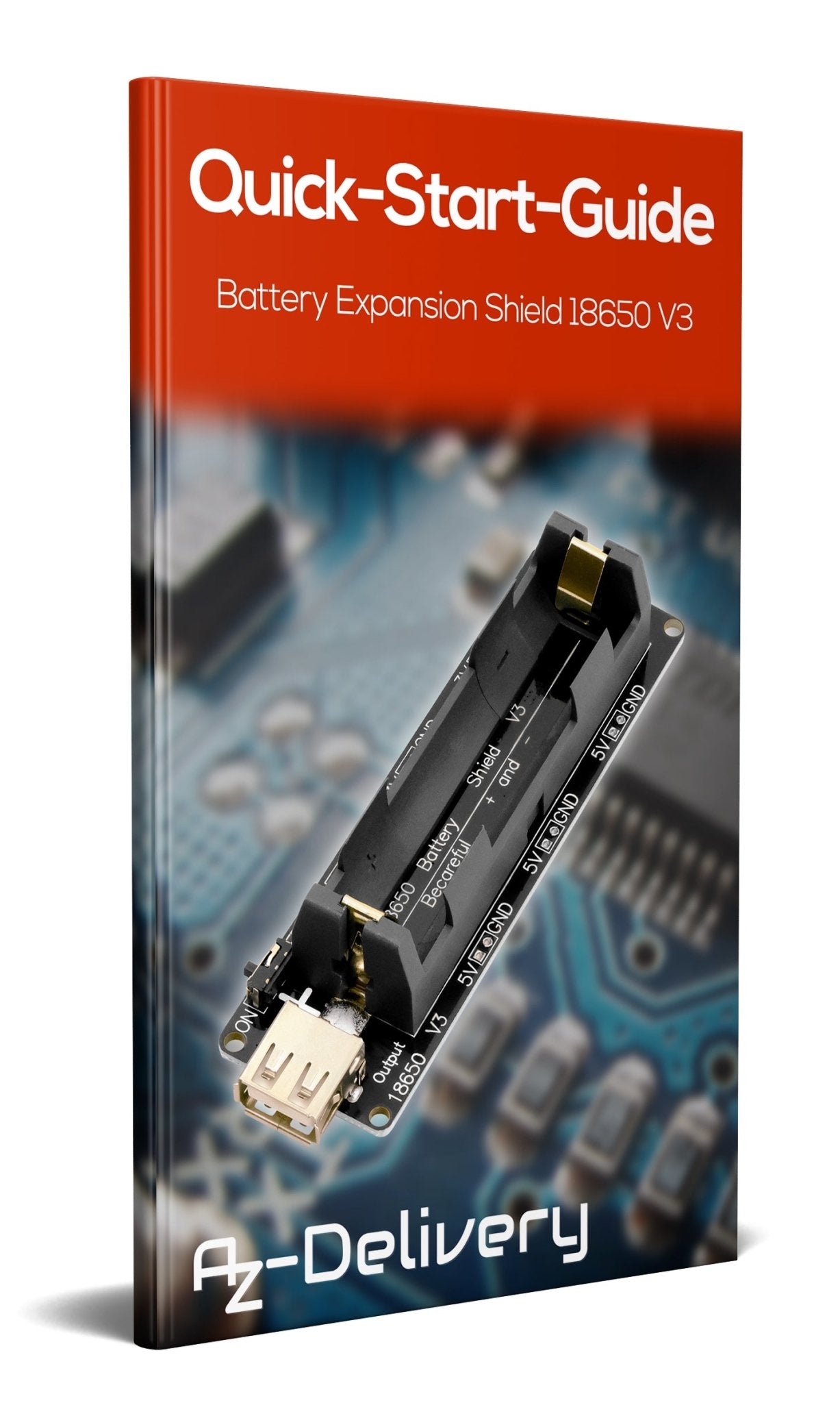 Battery Expansion Shield 18650 V3 inkl. USB Kabel - AZ-Delivery