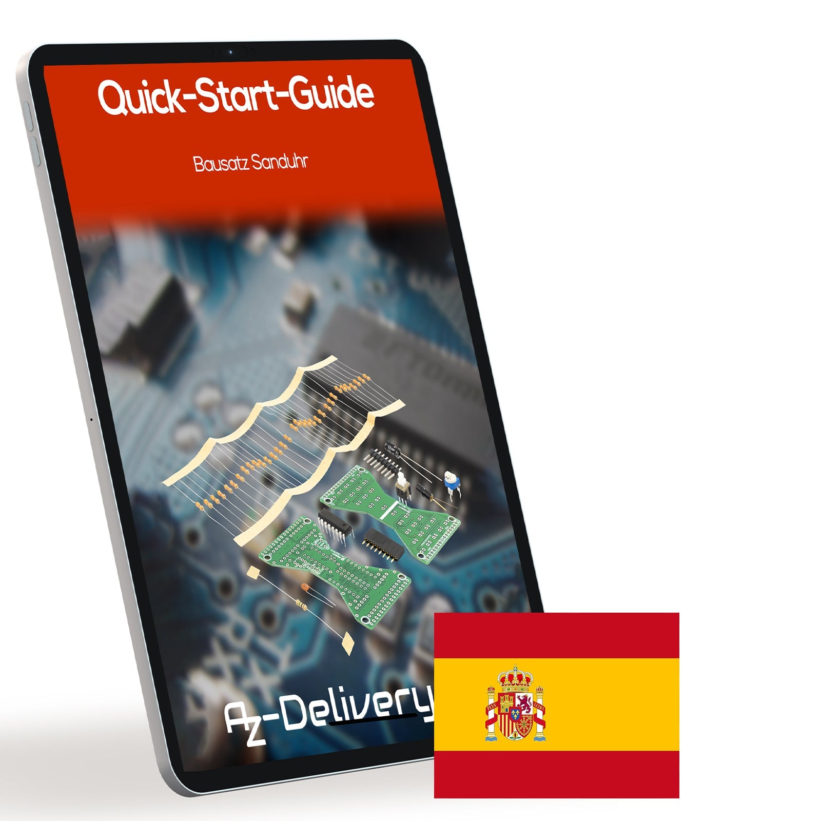 Bausatz Sanduhr: Elektronik Löten & Modellbau Set | DIY Arduino Lötstation | LED Uhr Bausatz | Roboter Bausatz | Einzigartiges Sanduhren Set - AZ-Delivery