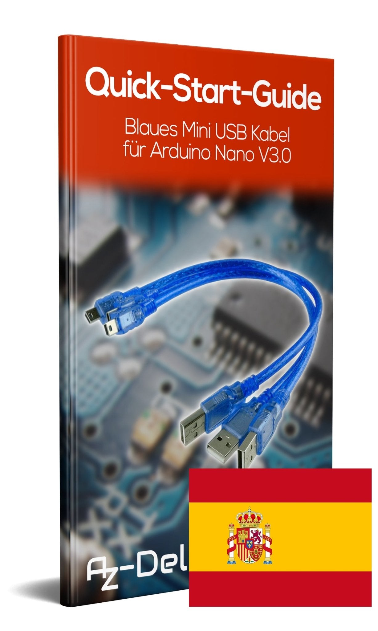 Blaues Mini USB Kabel, 100% kompatibel mit Nano V3 - AZ-Delivery