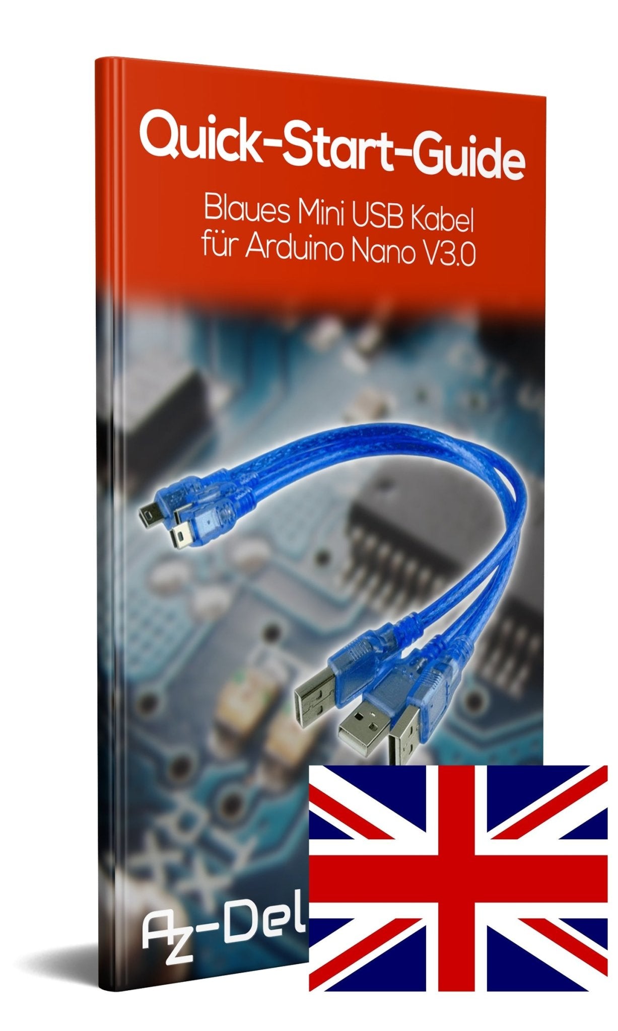 Blaues Mini USB Kabel, 100% kompatibel mit Nano V3 - AZ-Delivery