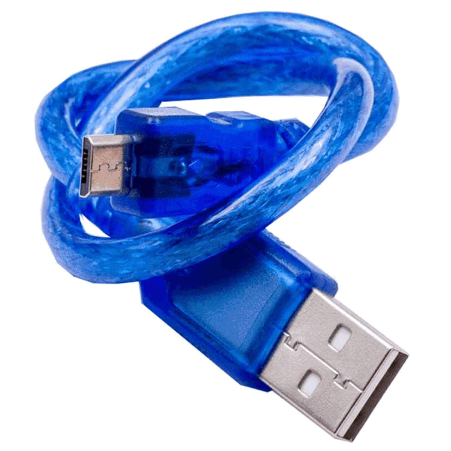 Blaues USB Kabel für USB A auf USB Micro B, mit USB 2.0 - AZ-Delivery