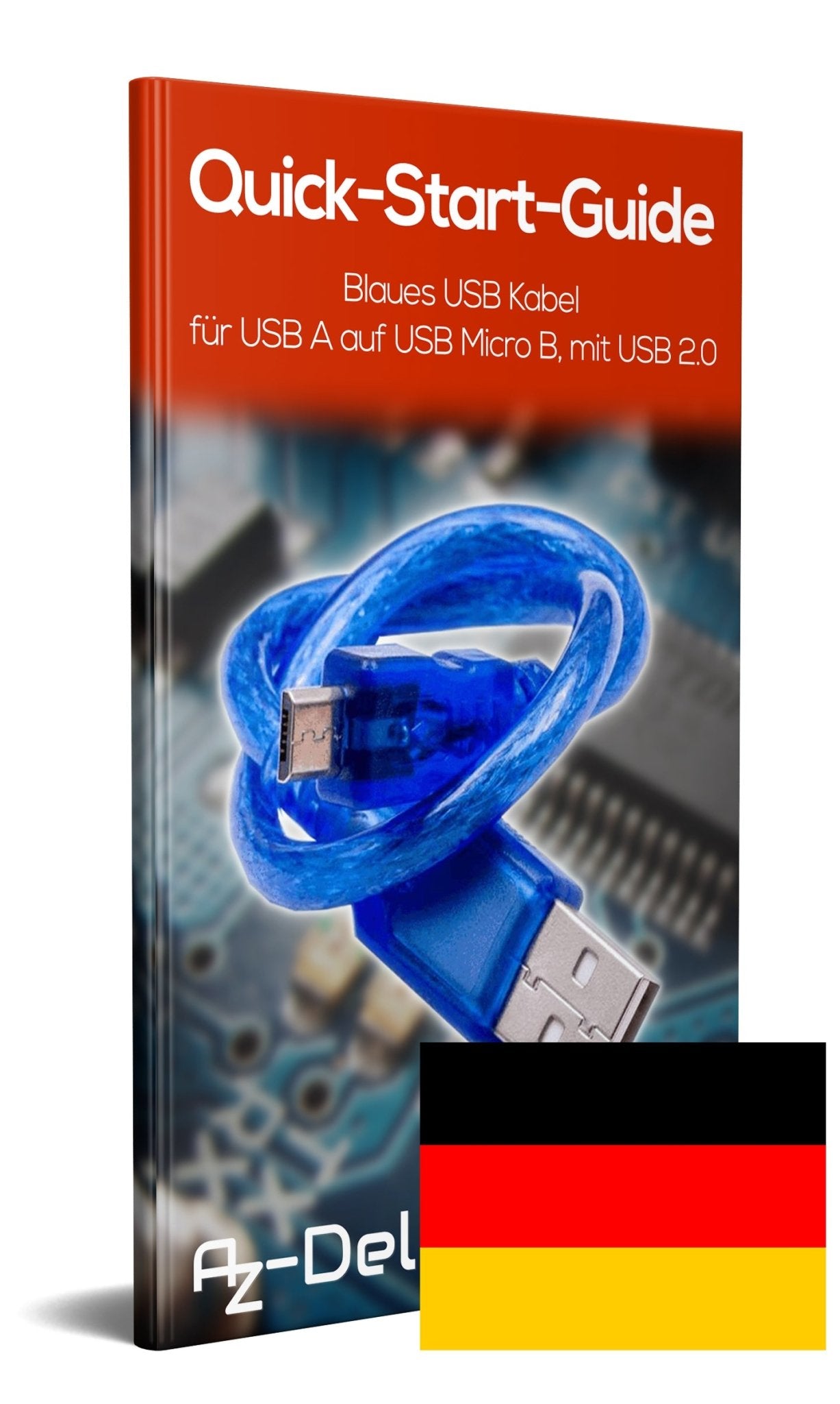 Blaues USB Kabel für USB A auf USB Micro B, mit USB 2.0 - AZ-Delivery
