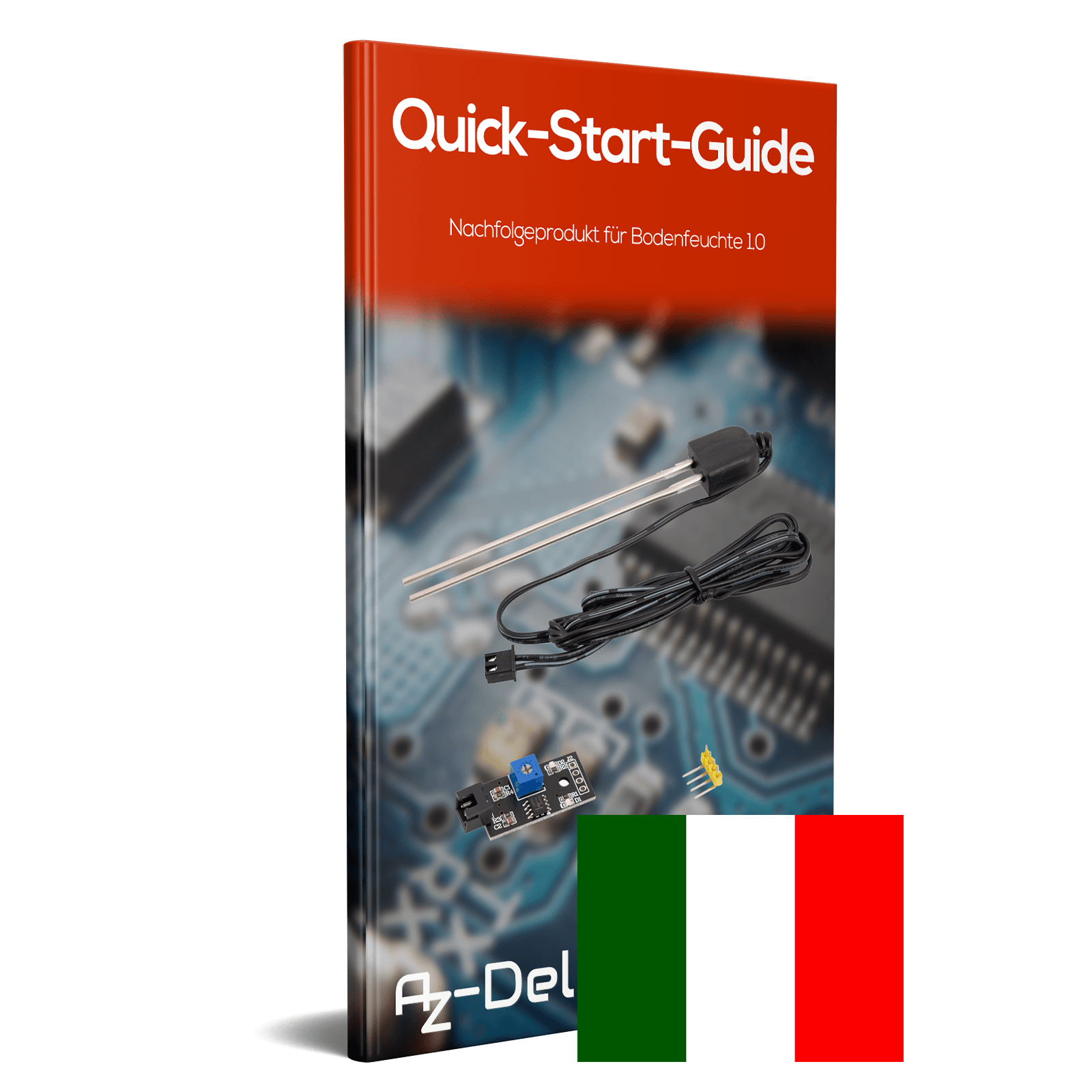 Bodenfeuchtesensor, Pflanzen-Feuchte-Messgerät mit korrosionsbeständiger Sonde kompatibel mit Arduino und Raspberry Pi - AZ-Delivery