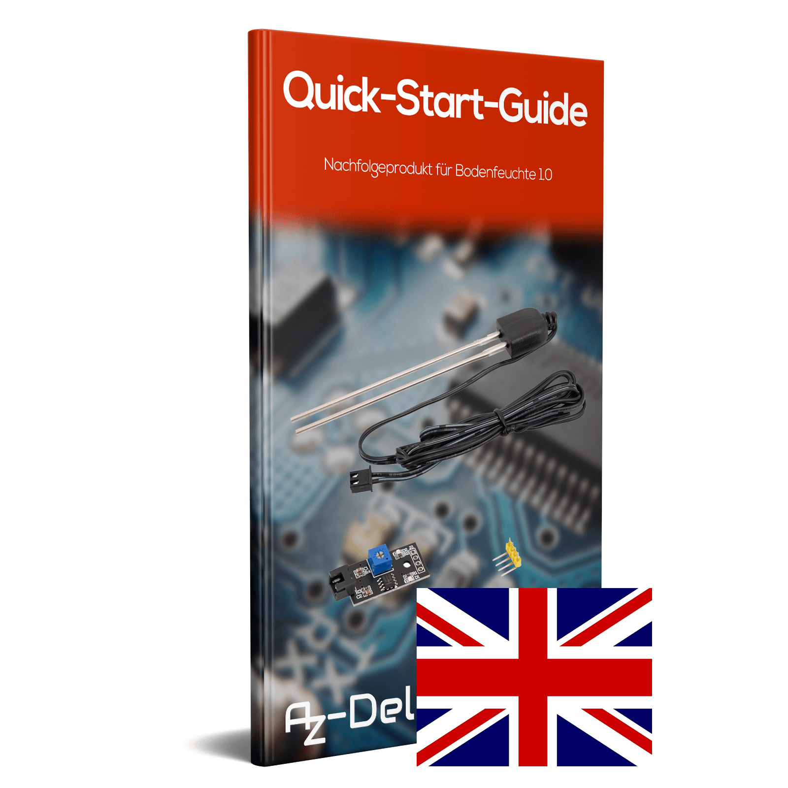 Bodenfeuchtesensor, Pflanzen-Feuchte-Messgerät mit korrosionsbeständiger Sonde kompatibel mit Arduino und Raspberry Pi - AZ-Delivery