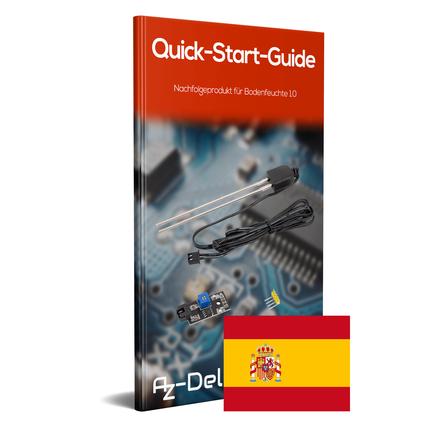 Bodenfeuchtesensor, Pflanzen-Feuchte-Messgerät mit korrosionsbeständiger Sonde kompatibel mit Arduino und Raspberry Pi - AZ-Delivery