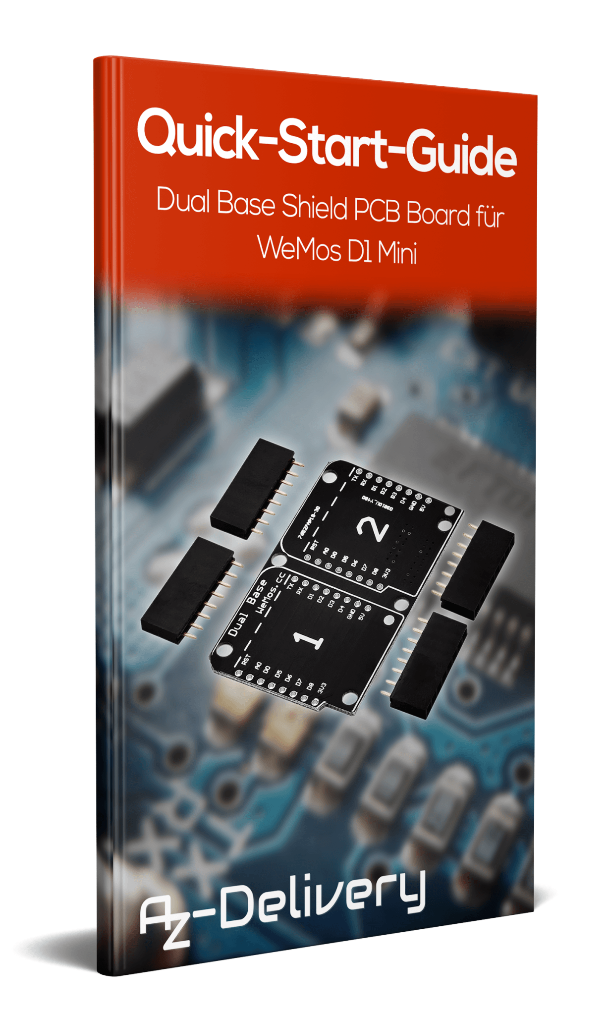 Dual Base Shield PCB Board Für D1 Mini NodeMCU ESP8266 - AZ-Delivery