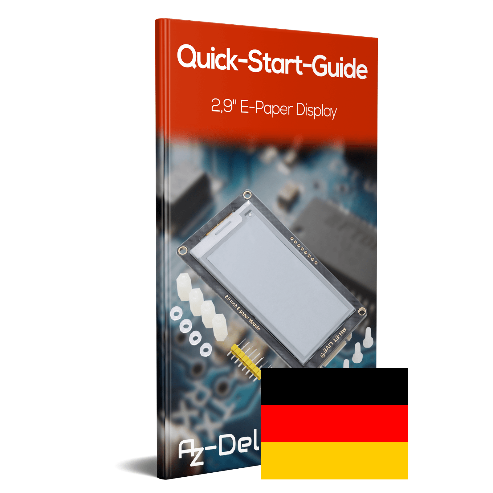 ePaper Display mit 2,9 Zoll e-Ink Display, Modul mit geringem Stromverbrauch, SPI Unterstützung und 3.3V/5V MCU Schnittstelle - AZ-Delivery