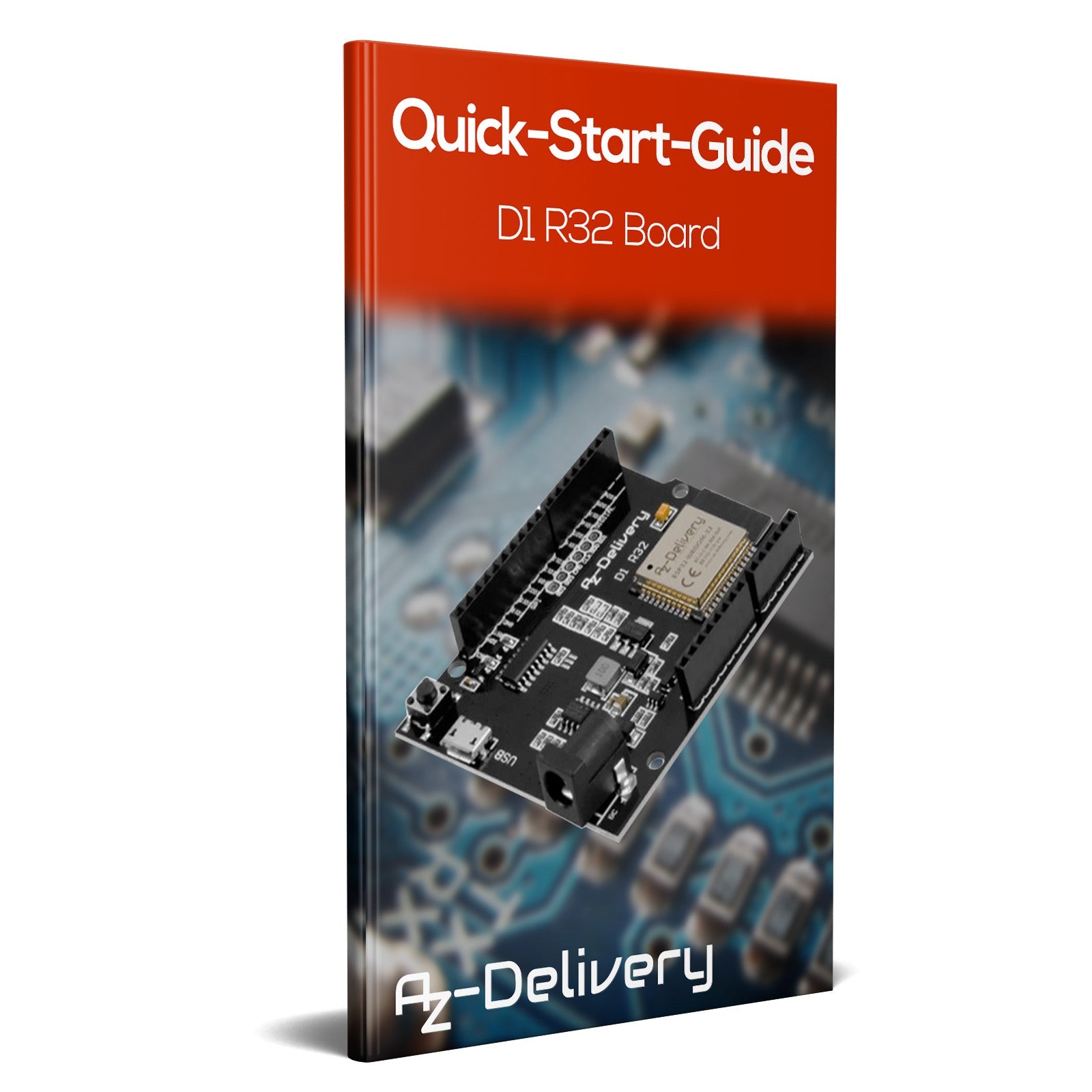 ESP32 NodeMCU D1 R32 WLAN Entwicklungsboard mit CH340G und WiFi + Bluetooth IoT mit Mikro USB kompatibel mit Arduino - AZ-Delivery