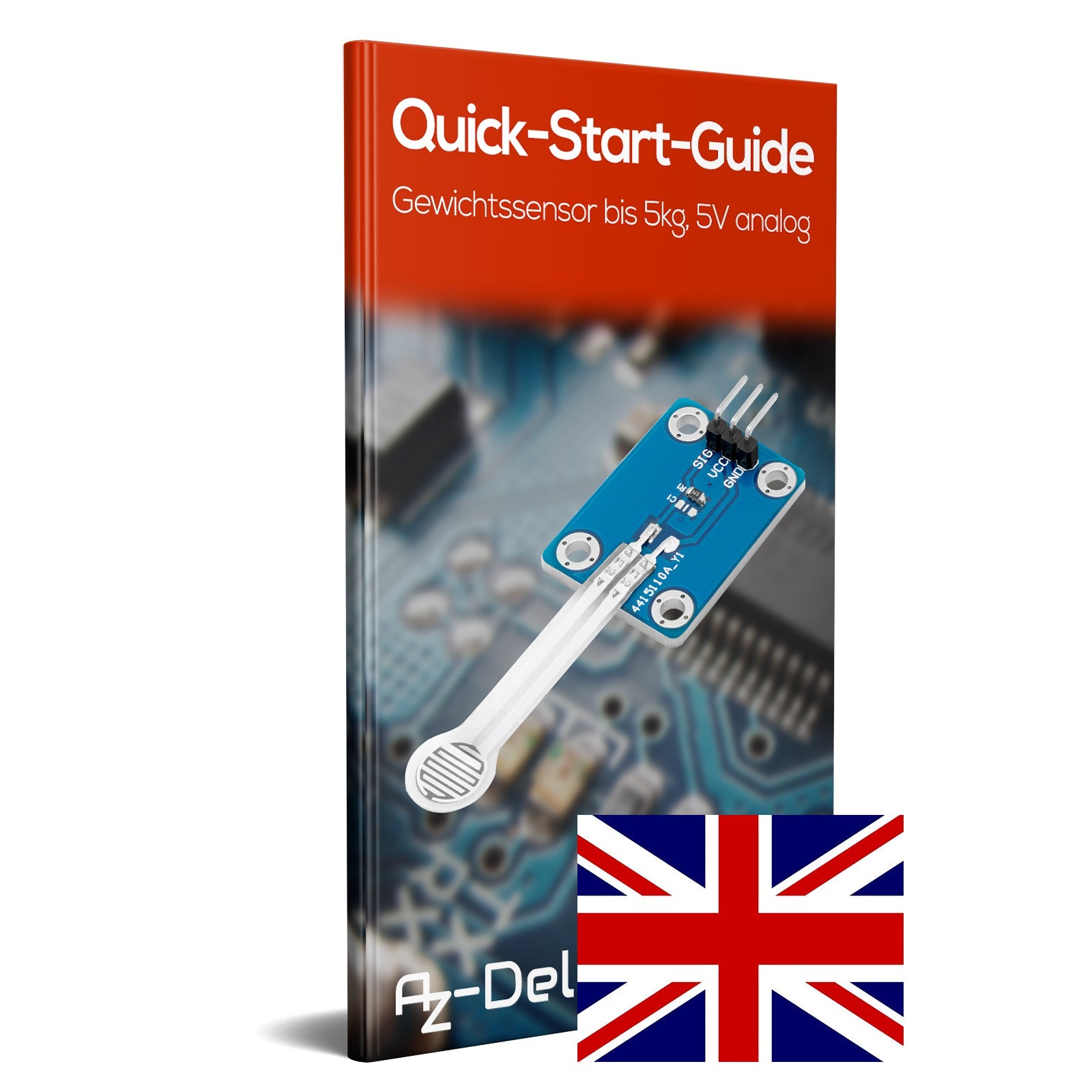 Flexibler Dünnfilm Drucksensor 3,3 / 5V Analog | Druckerkennung | Präziser Kraftsensor zur Erkennung von Druck / Widerstand - AZ-Delivery